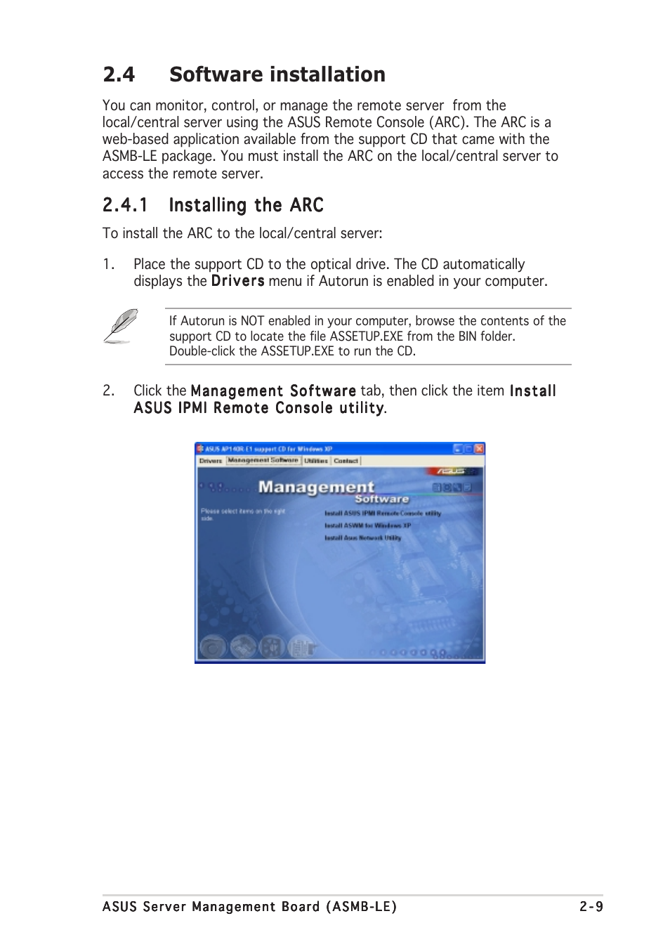 4 software installation | Asus ASMB-LE User Manual | Page 23 / 52