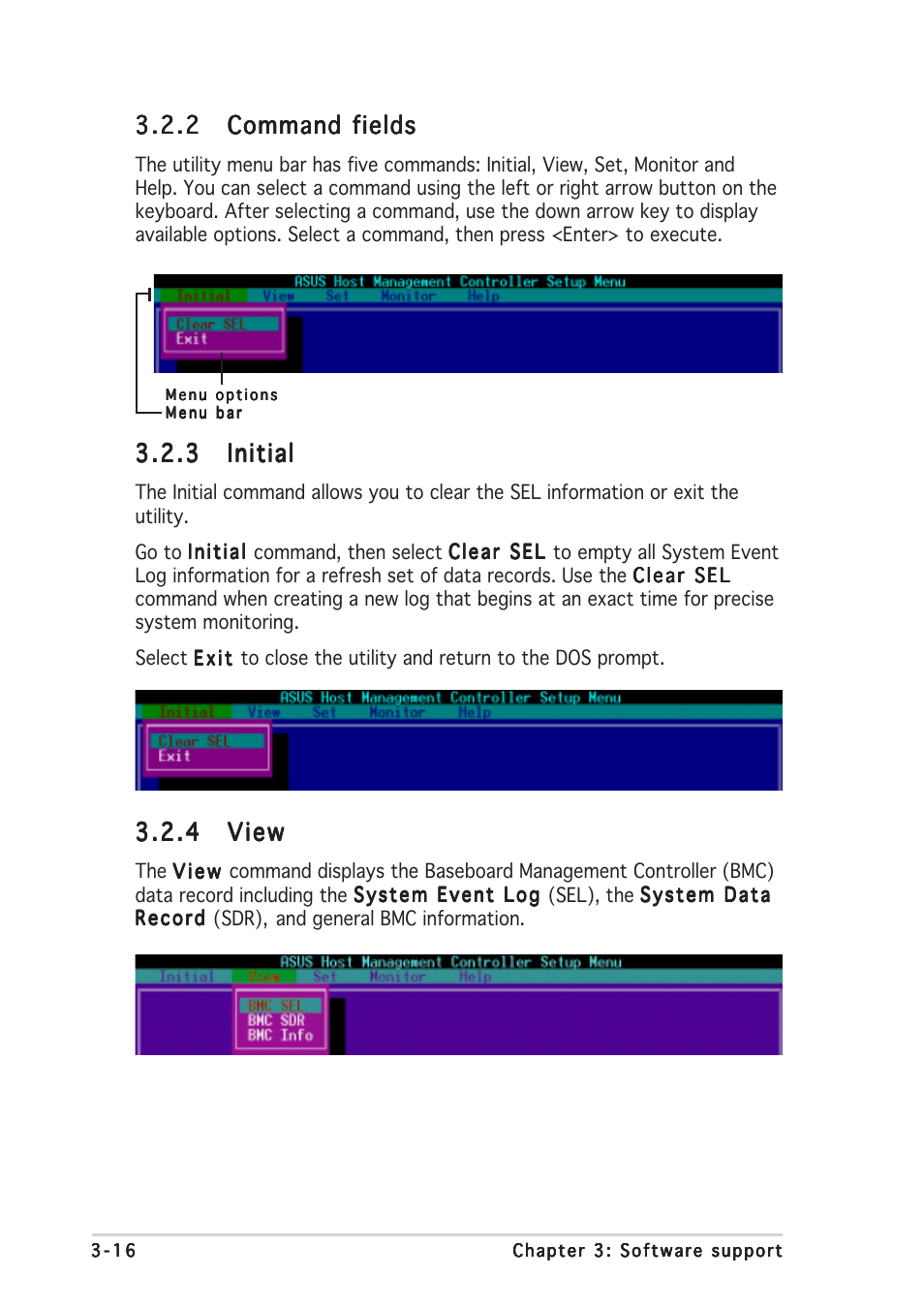 4 view view view view view, 3 initial initial initial initial initial | Asus ASMB-LE User Manual | Page 40 / 52