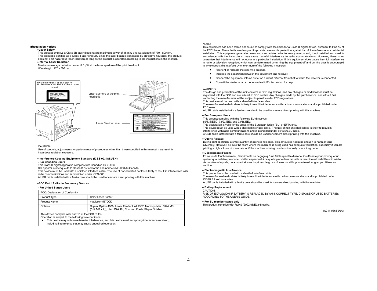 Konica Minolta magicolor 5570CK User Manual | Page 4 / 42