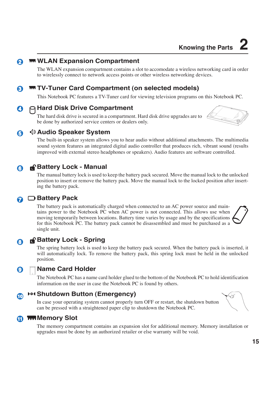 Asus E2643 User Manual | Page 15 / 74