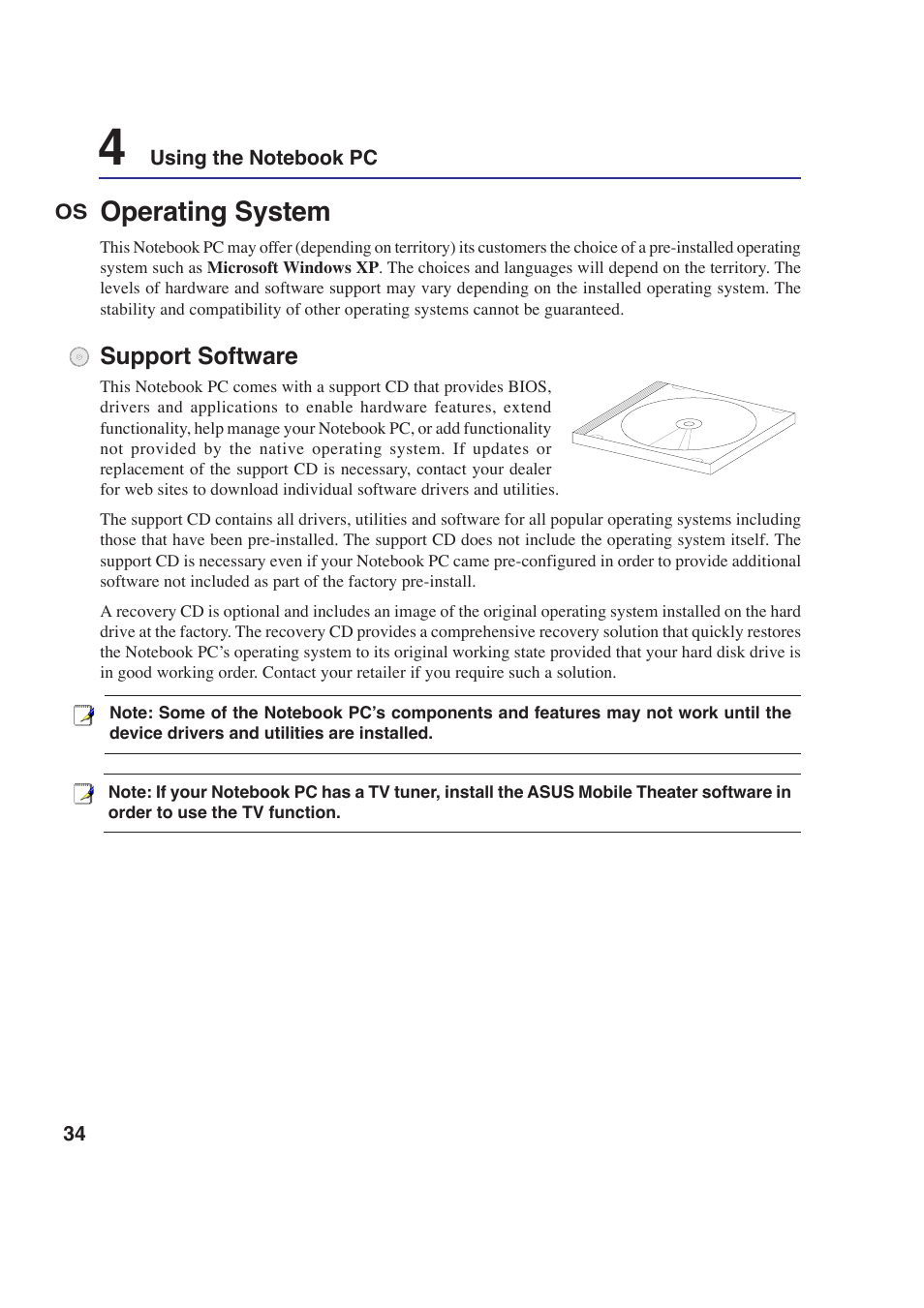 Operating system | Asus E2643 User Manual | Page 34 / 74