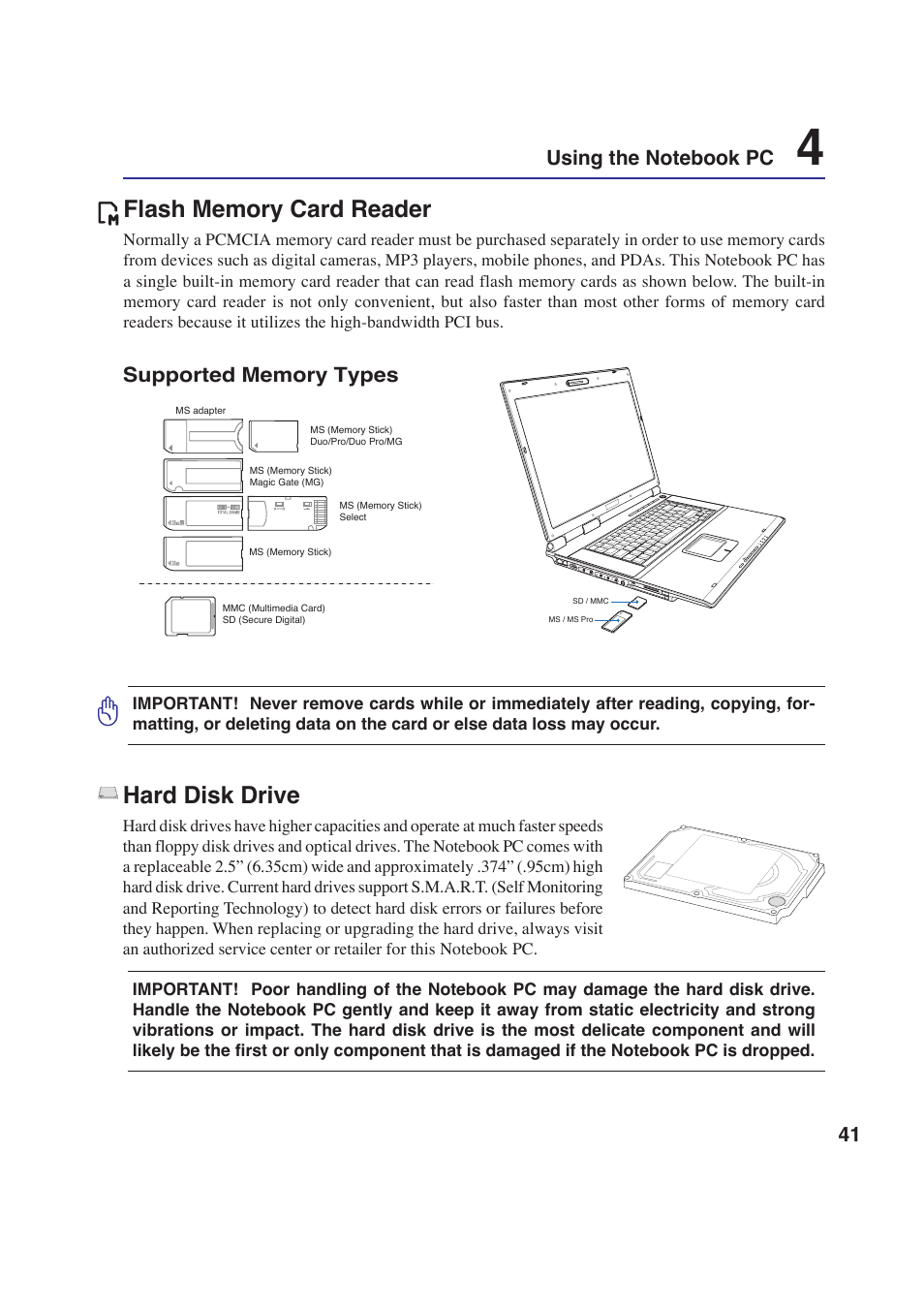 Hard disk drive | Asus E2643 User Manual | Page 41 / 74