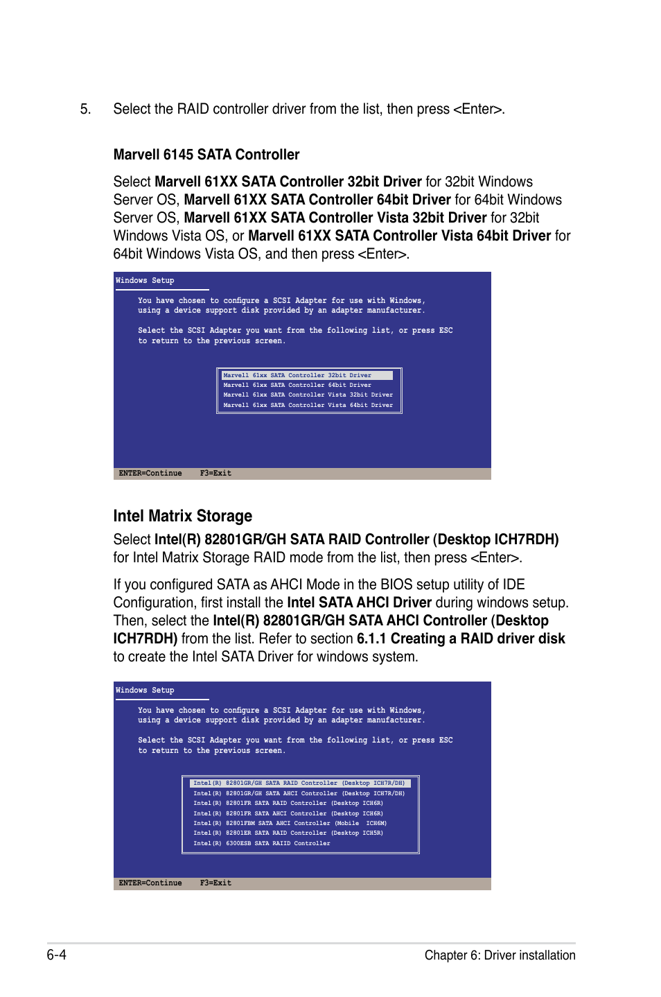 Intel matrix storage | Asus TW300-E5/PI4 User Manual | Page 136 / 174