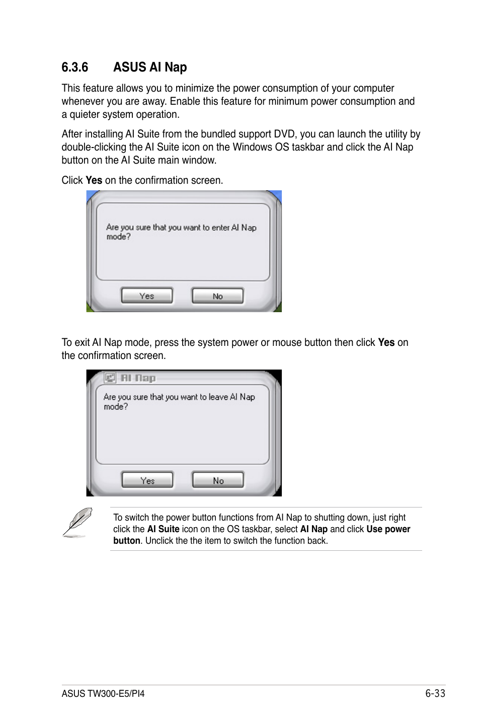 6 asus ai nap, Asus ai nap -33 | Asus TW300-E5/PI4 User Manual | Page 165 / 174