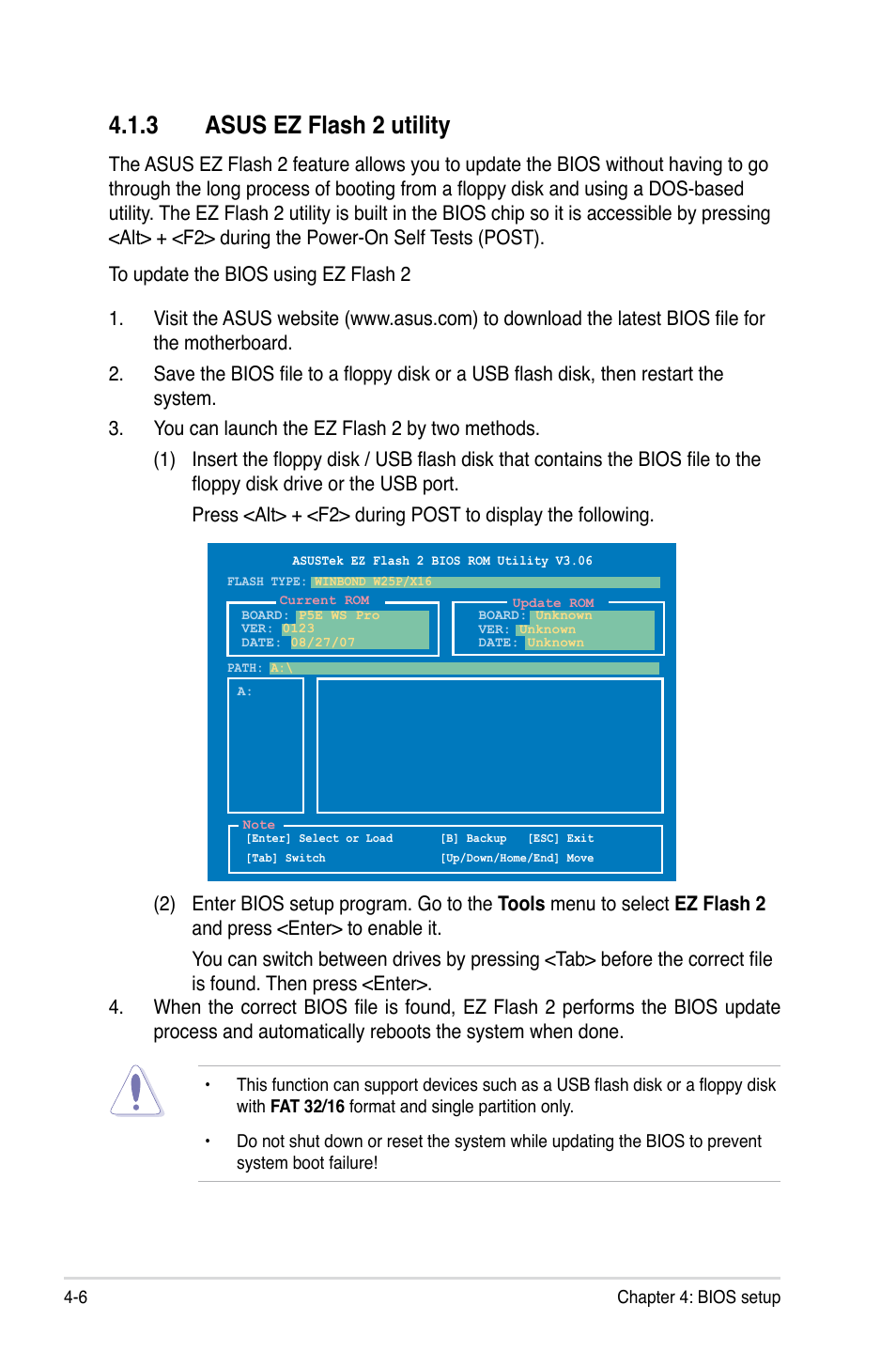 3 asus ez flash 2 utility, Asus ez flash 2 utility -6 | Asus TW300-E5/PI4 User Manual | Page 74 / 174