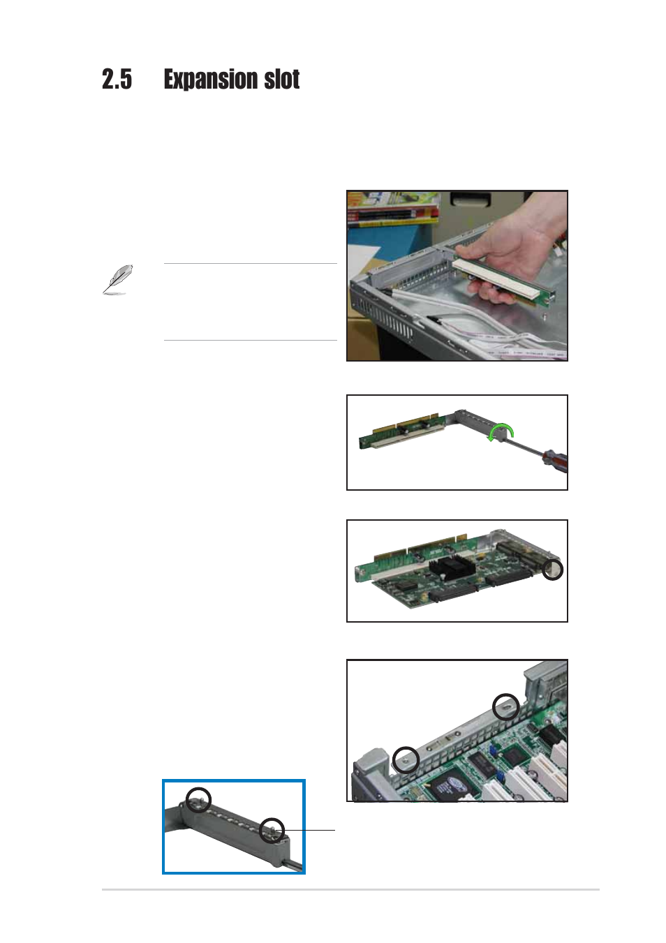 5 expansion slot | Asus 1U Rackmount Chassis Kit R10-A2P4 User Manual | Page 23 / 34