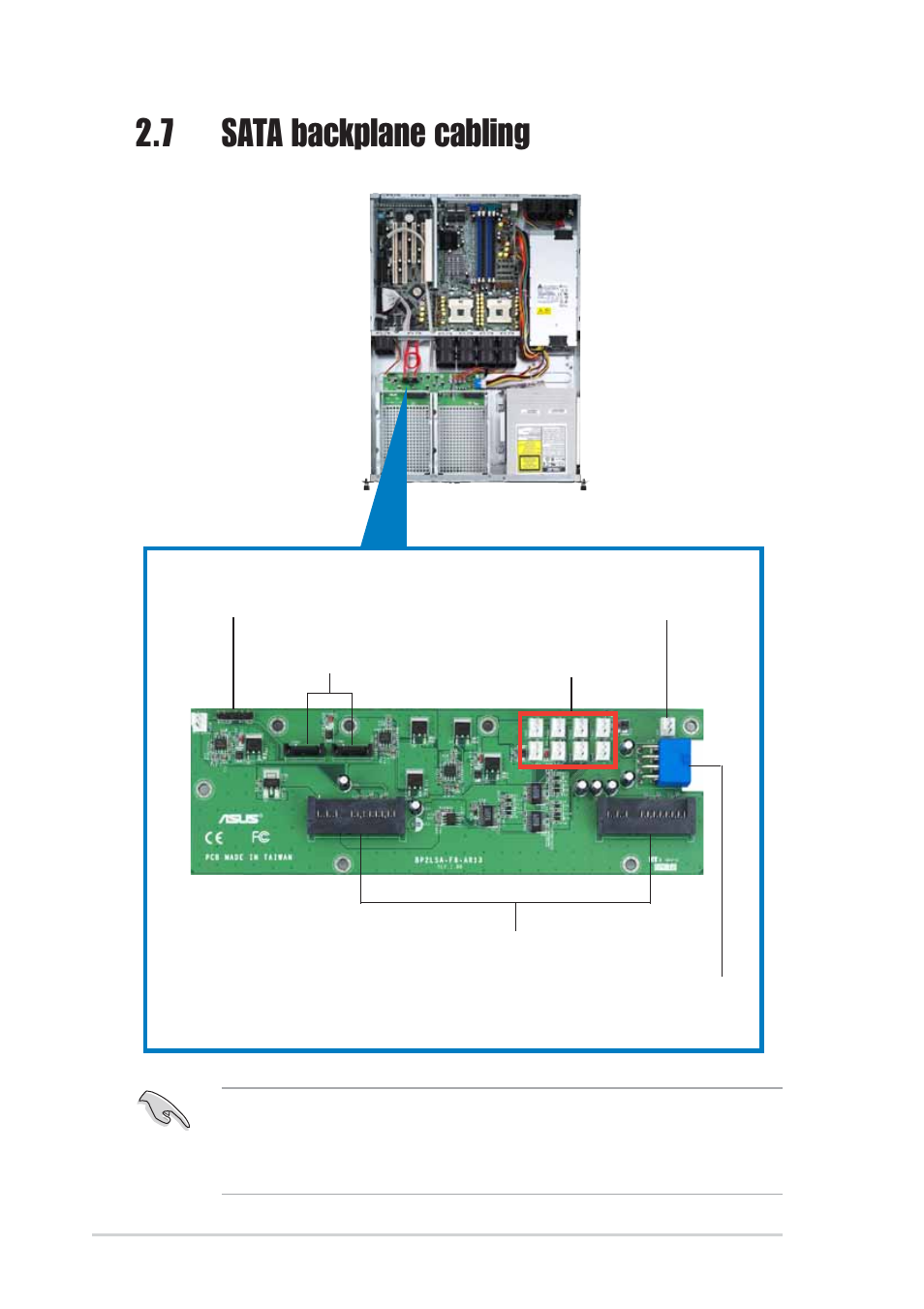 7 sata backplane cabling | Asus 1U Rackmount Chassis Kit R10-A2P4 User Manual | Page 30 / 34