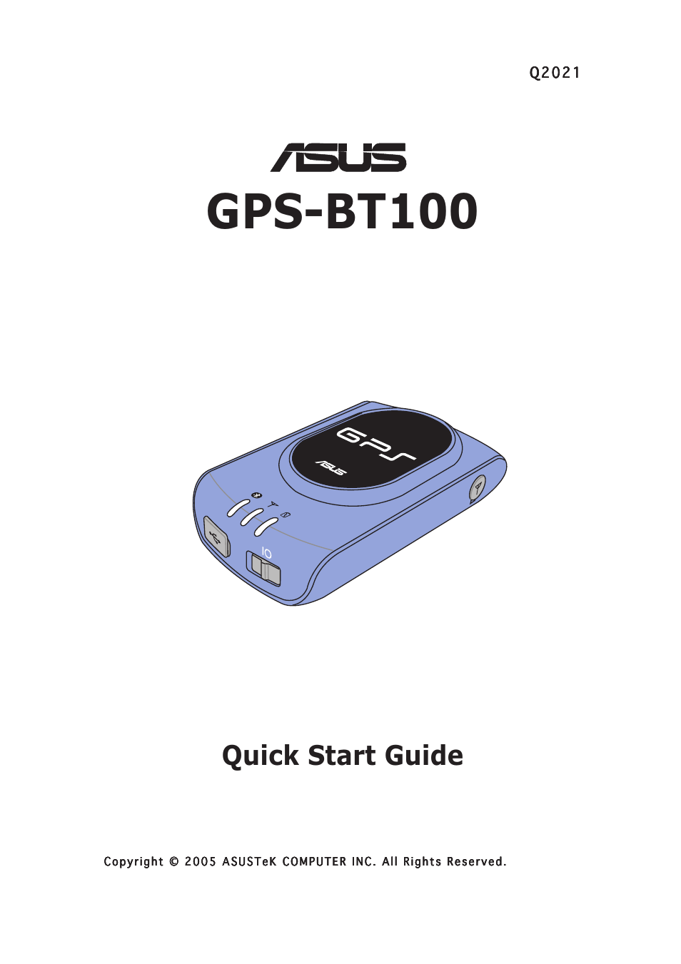 Asus GPS-BT100 User Manual | 10 pages