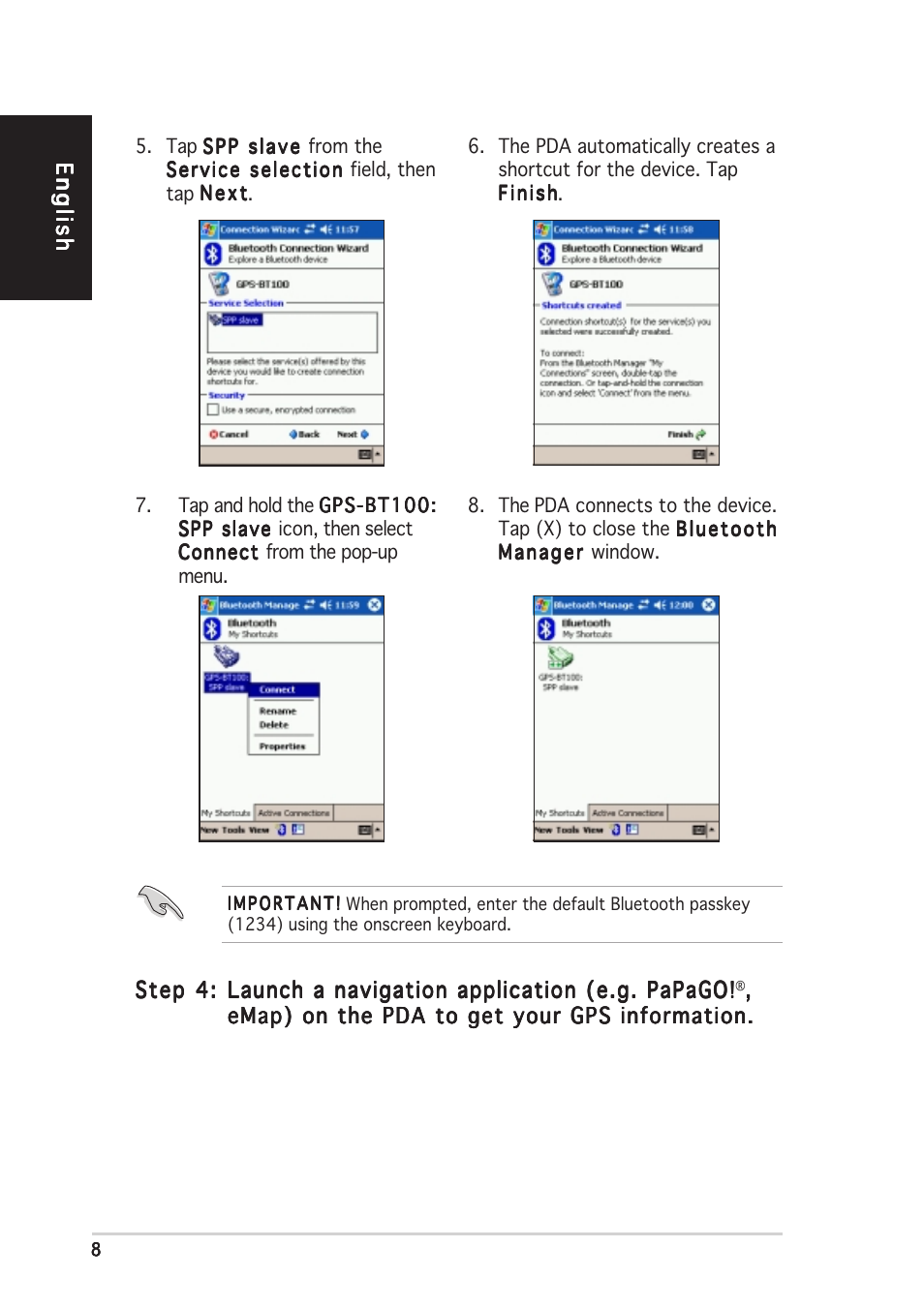 Asus GPS-BT100 User Manual | Page 8 / 10
