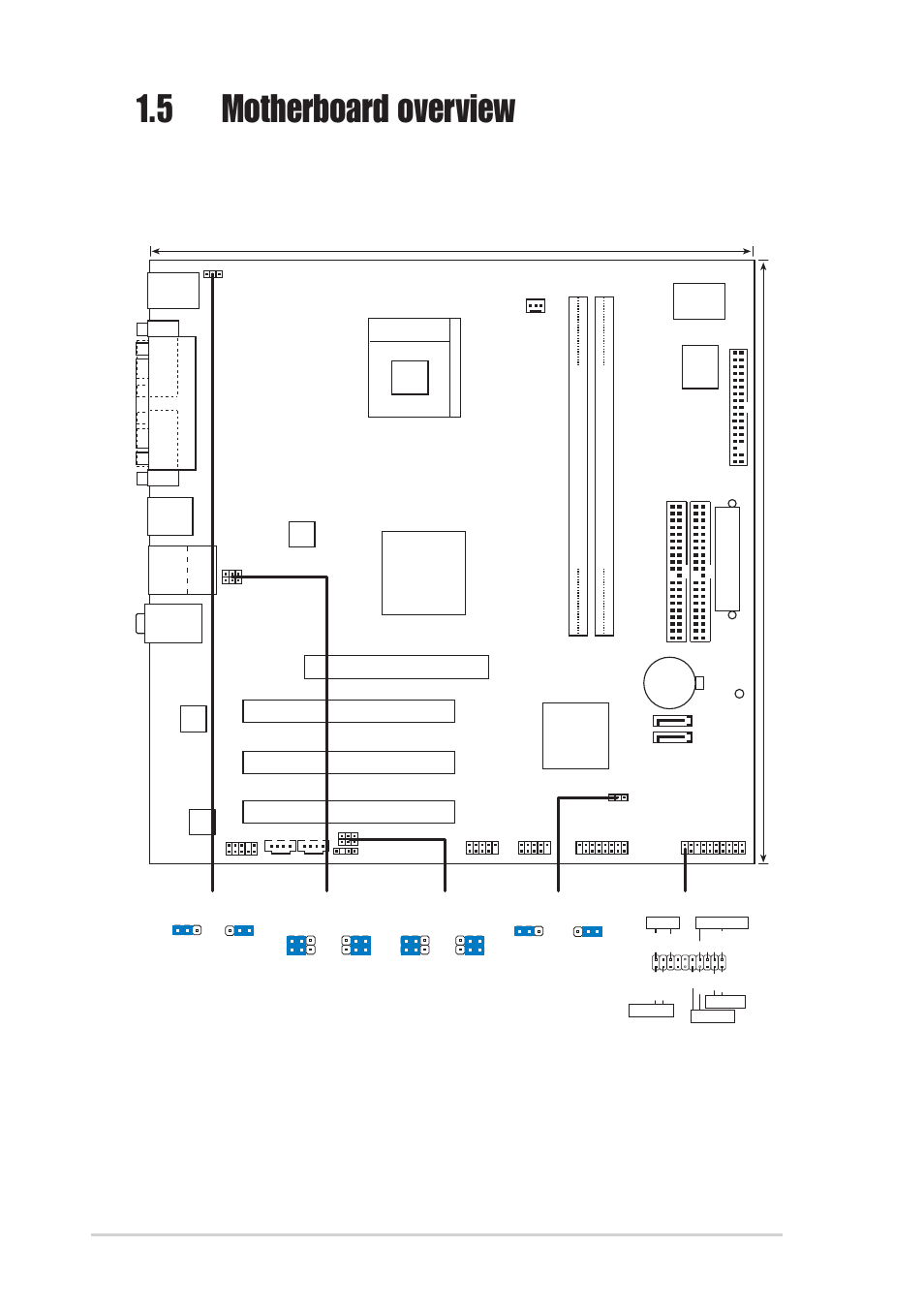 5 motherboard overview, 1 motherboard layout, 6 chapter 1: product introduction | Pci1, Pci2 pci3, 5cm (9.6in), P4s800-mx se, Super i/o | Asus P4S800-MX SE User Manual | Page 16 / 84