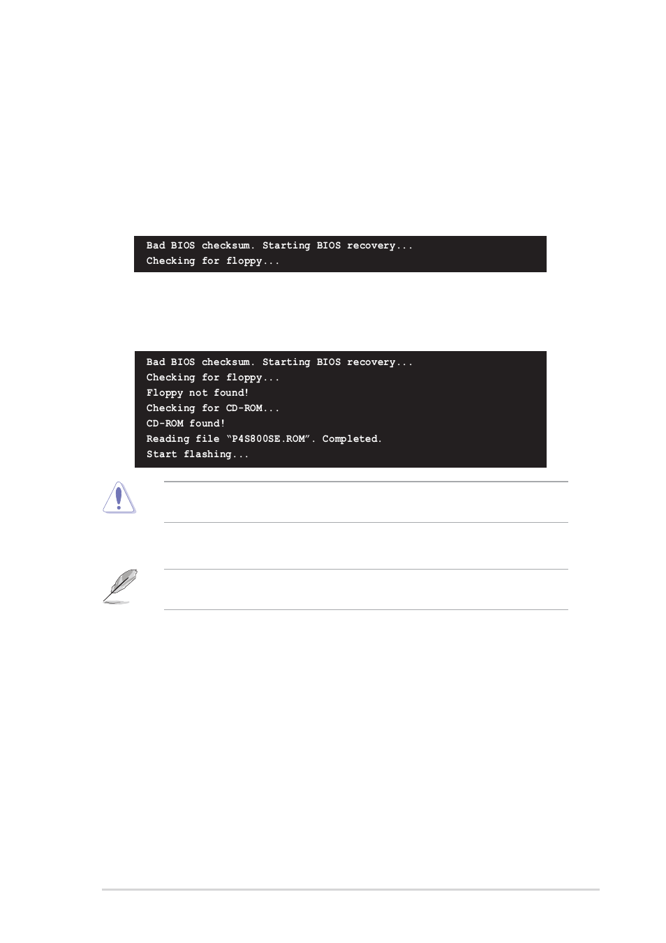 Recovering the bios from the support cd | Asus P4S800-MX SE User Manual | Page 41 / 84