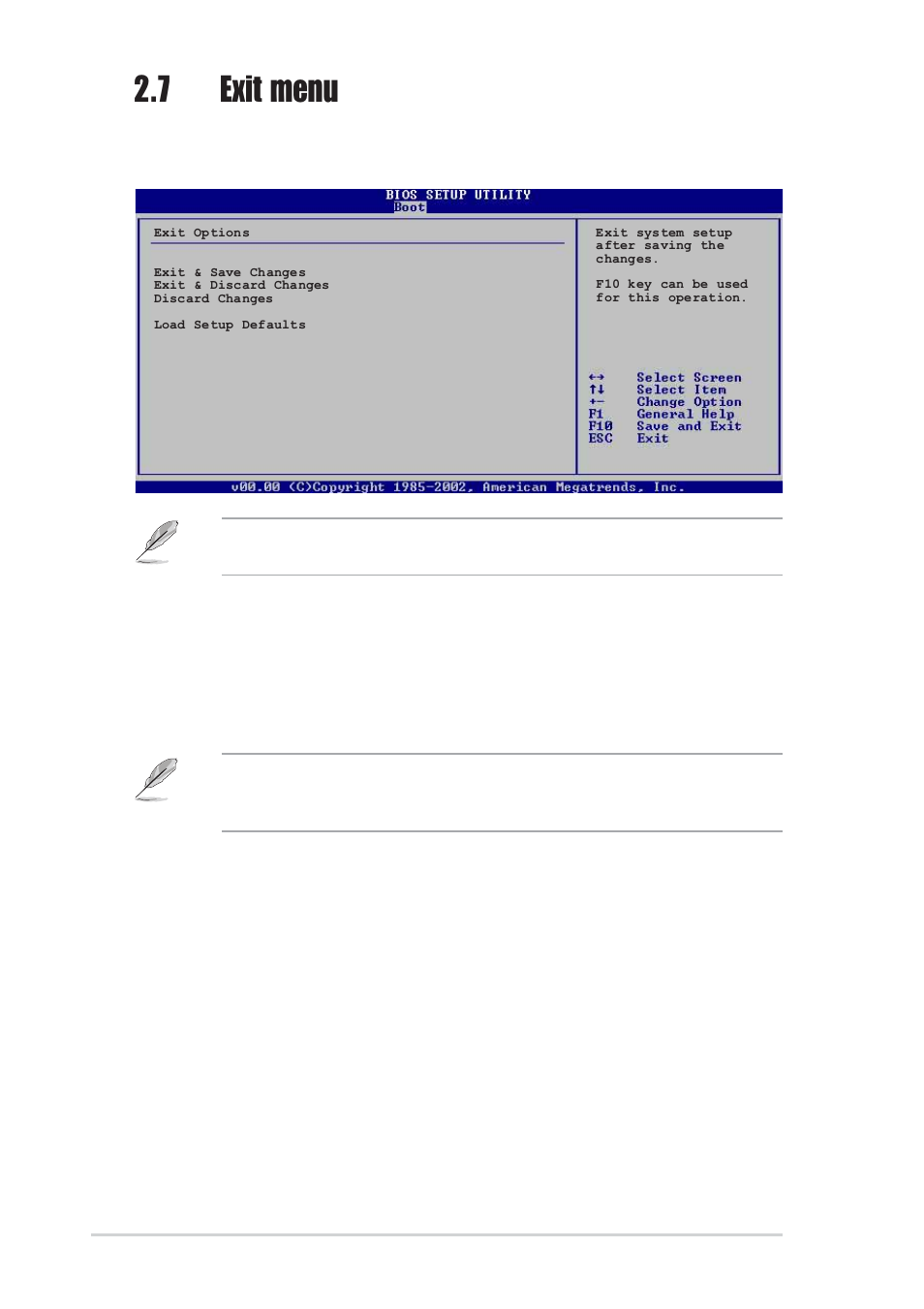 7 exit menu | Asus P4S800-MX SE User Manual | Page 66 / 84
