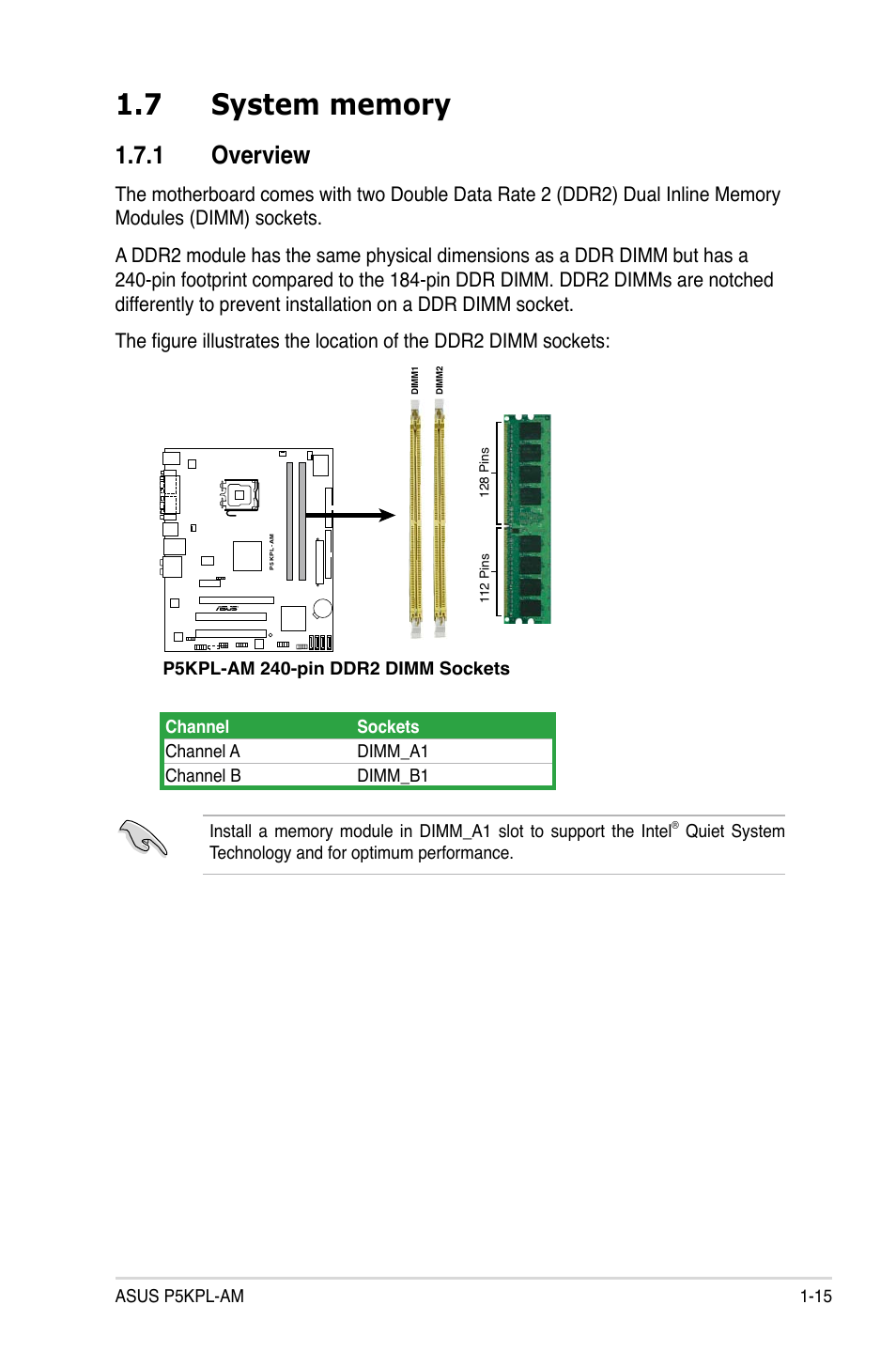 1 overview | Asus P5KPL-AM User Manual | Page 27 / 90