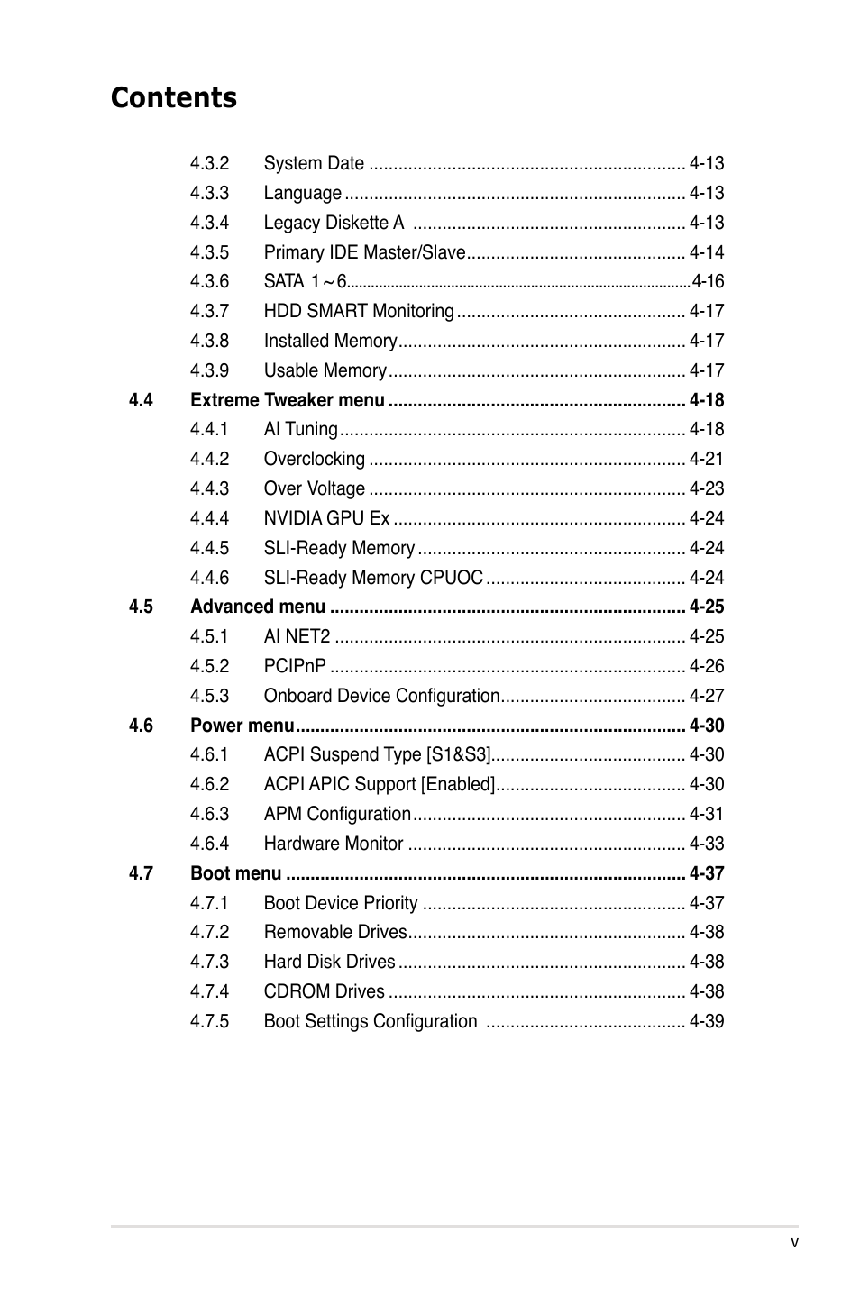 Asus E2898 User Manual | Page 5 / 168