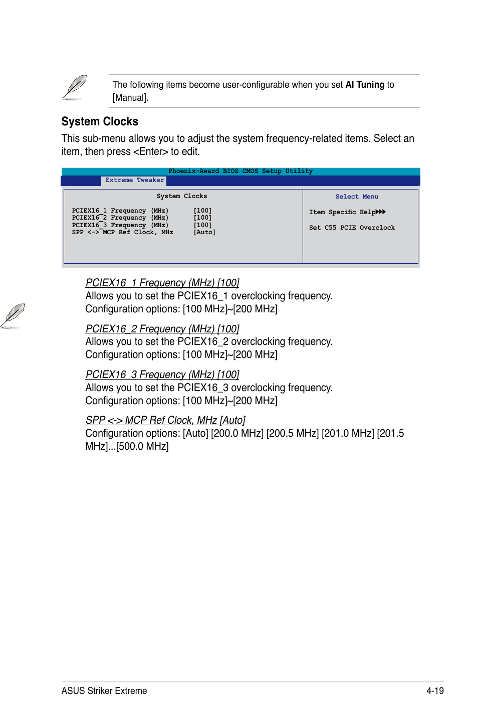 System clocks | Asus E2898 User Manual | Page 89 / 168
