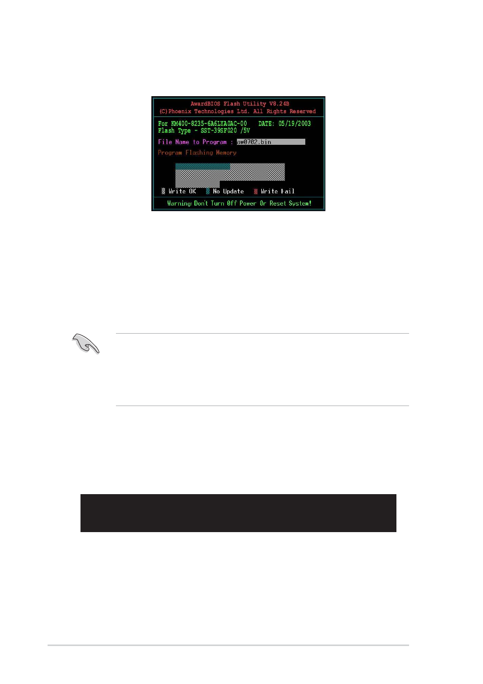 3 recovering the bios with crashfree bios | Asus P4BP-MX User Manual | Page 36 / 62