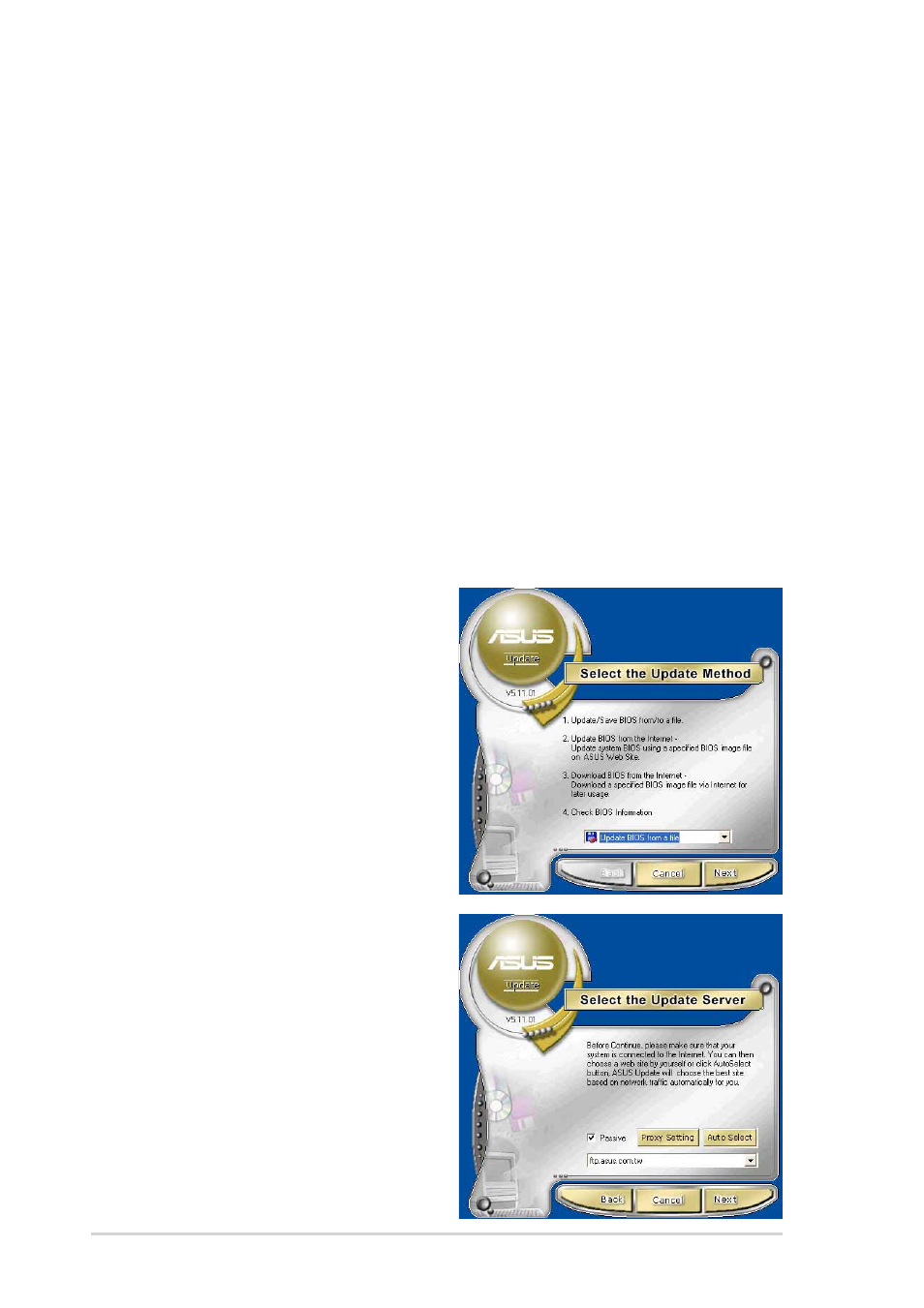 4 asus update | Asus P4BP-MX User Manual | Page 38 / 62