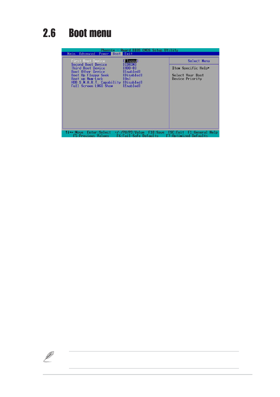 6 boot menu | Asus P4BP-MX User Manual | Page 55 / 62