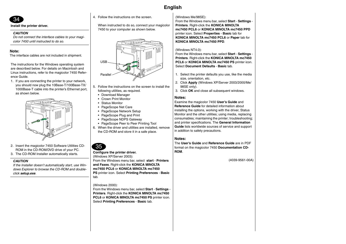 English | Konica Minolta Magicolor 7450 User Manual | Page 15 / 38