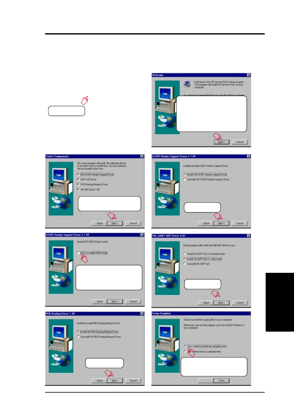 Software setup, 4 via 4 in 1 drivers | Asus JUMPERFREE A7V-M User Manual | Page 81 / 106