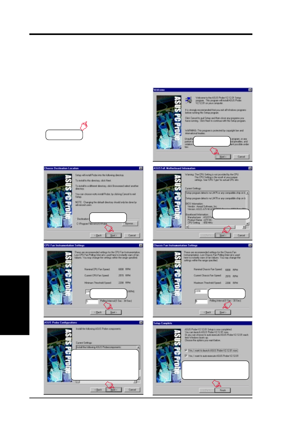 Software setup, 7 asus pc probe vx.xx | Asus JUMPERFREE A7V-M User Manual | Page 84 / 106