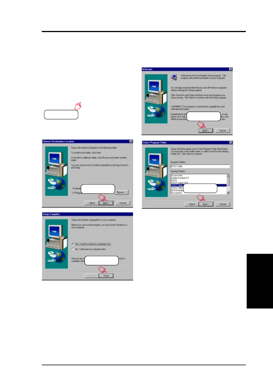 Software setup, 8 asus update vx.xx | Asus JUMPERFREE A7V-M User Manual | Page 85 / 106