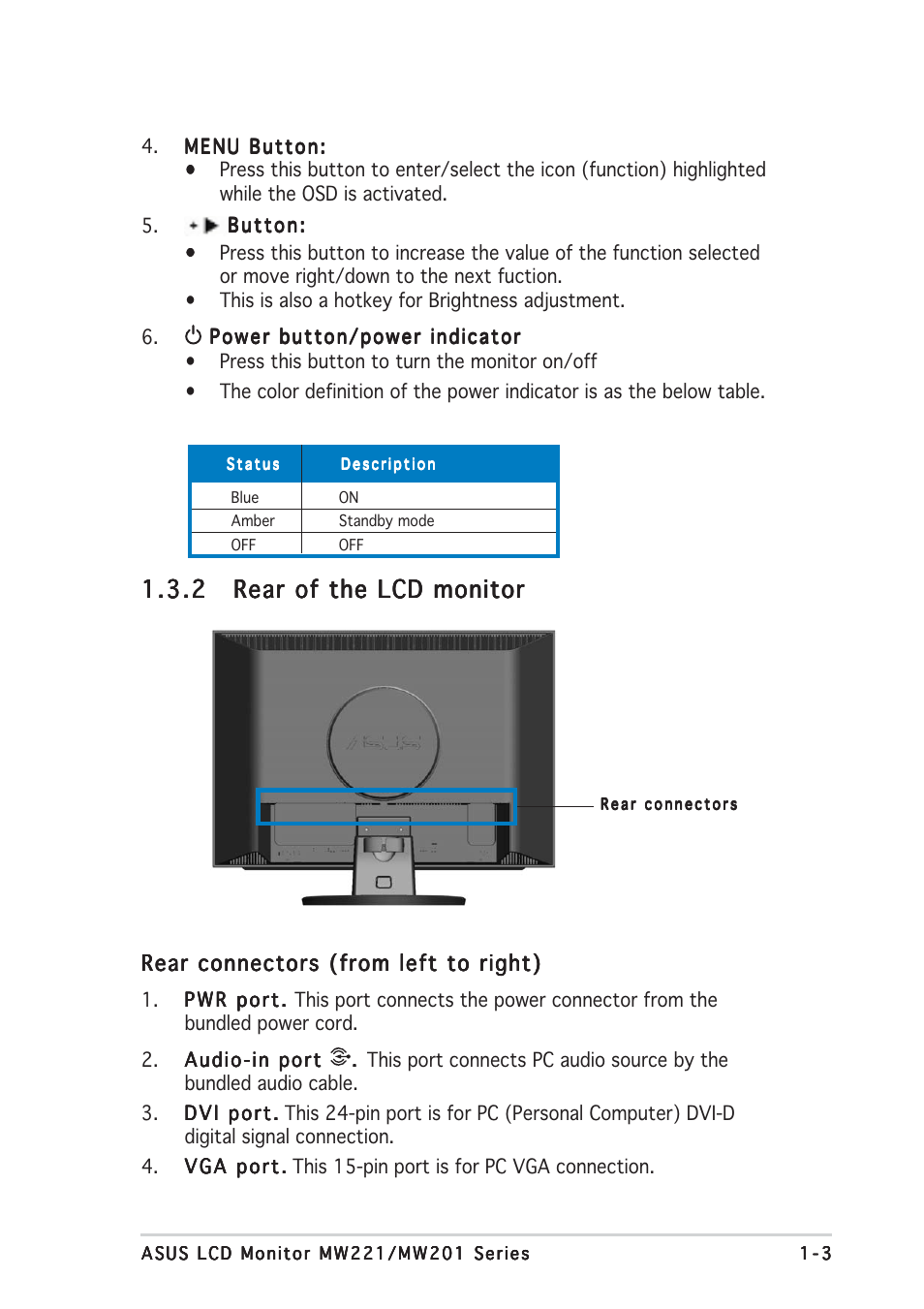 Asus MW201 Series User Manual | Page 11 / 22