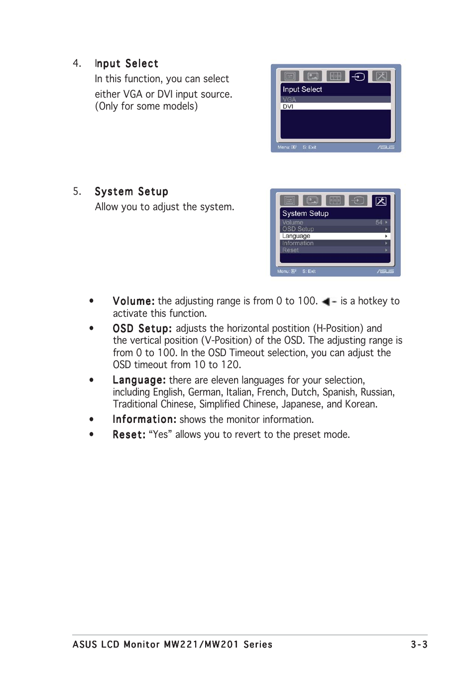 Asus MW201 Series User Manual | Page 19 / 22
