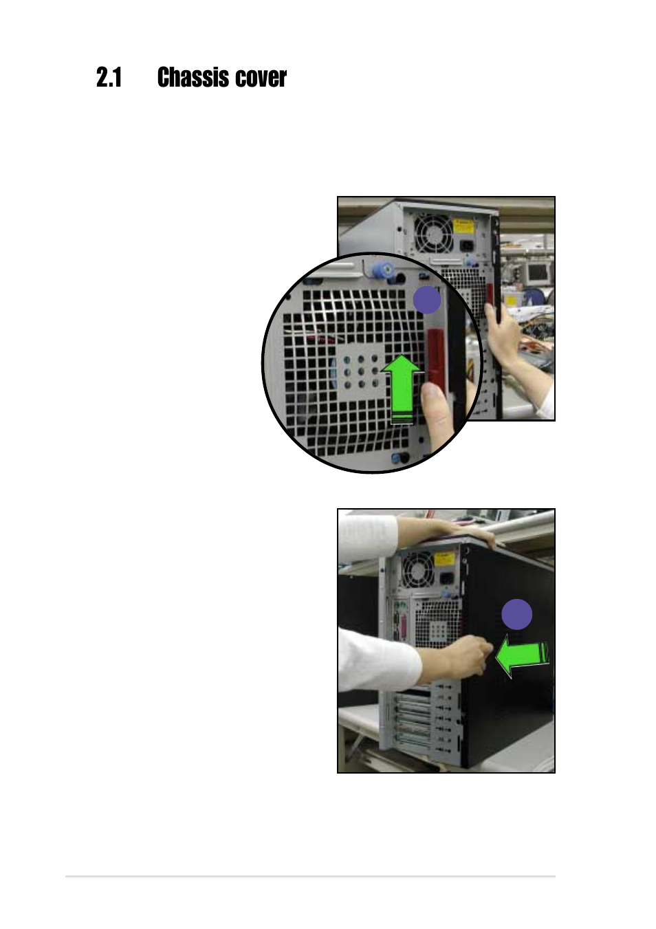 1 chassis cover | Asus Xeon 5U Rackmount Server AP1720-E1 User Manual | Page 18 / 78