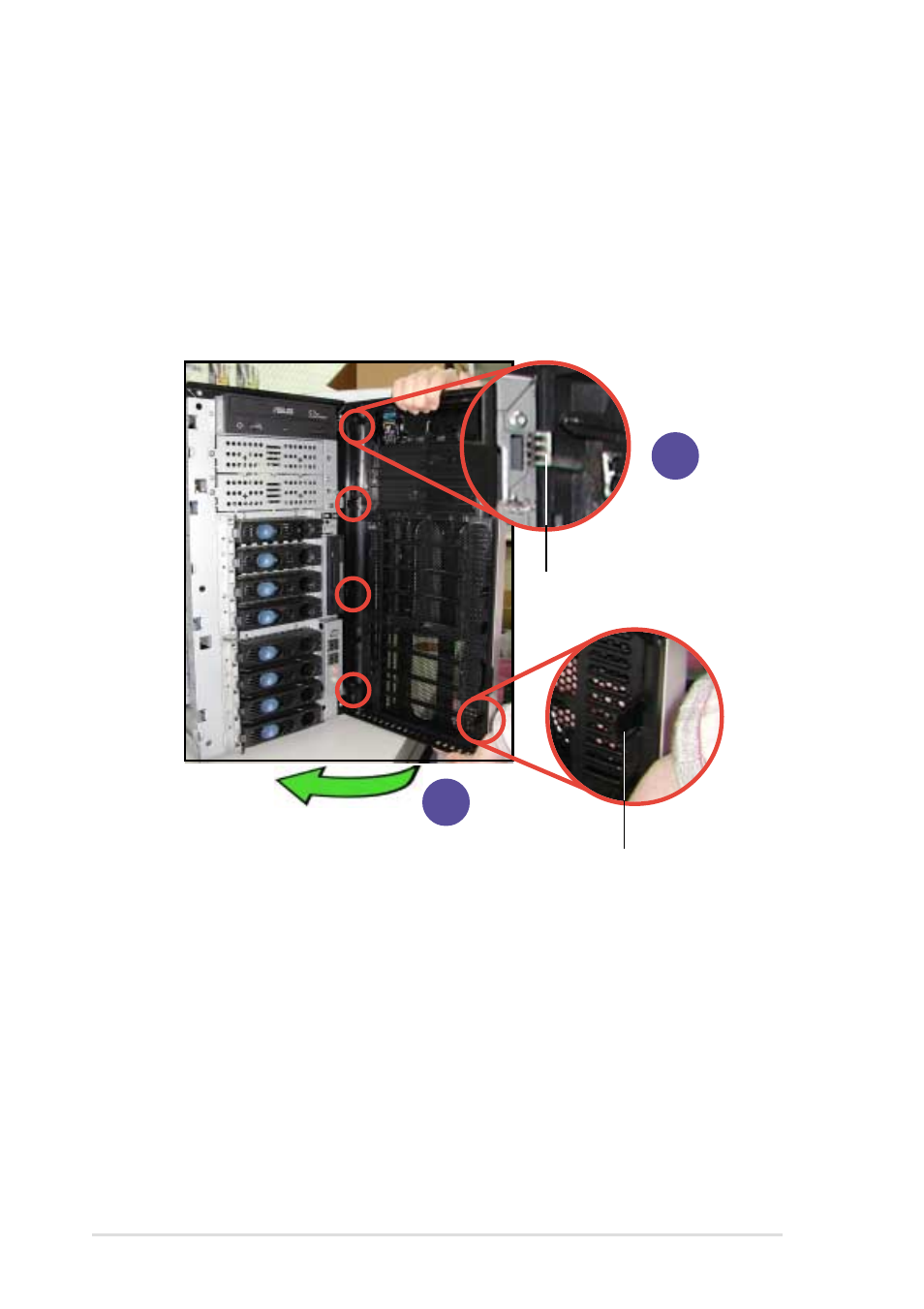 2 re-installing the front panel assembly | Asus Xeon 5U Rackmount Server AP1720-E1 User Manual | Page 30 / 78