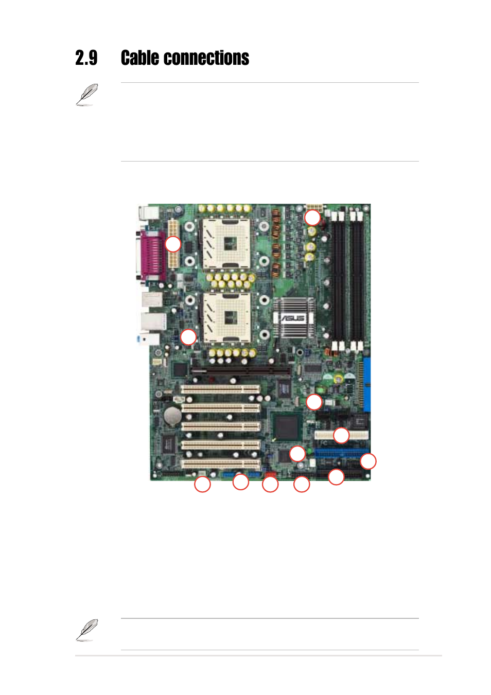 9 cable connections, 1 motherboard connections | Asus Xeon 5U Rackmount Server AP1720-E1 User Manual | Page 45 / 78