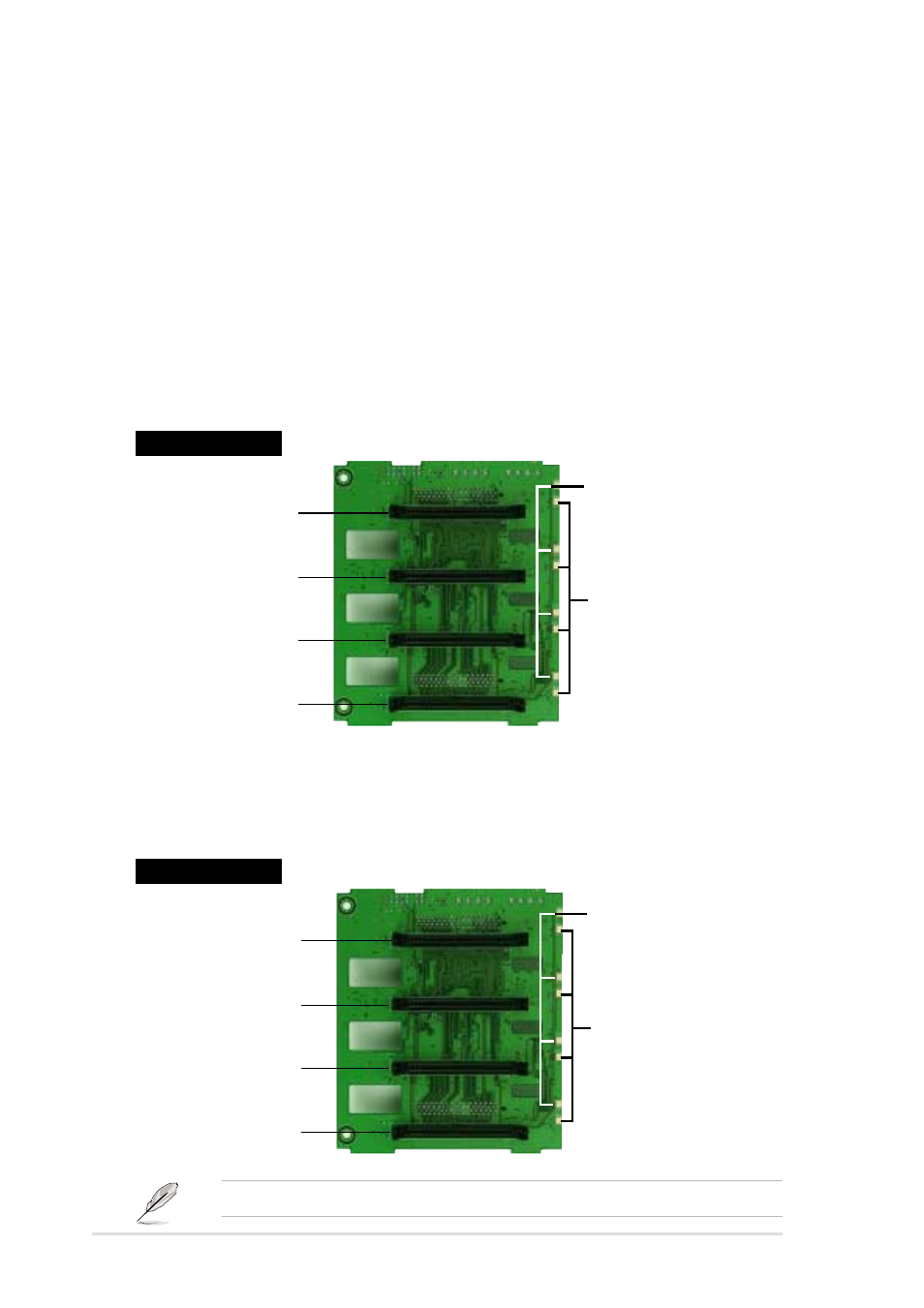 2 scsi backplane connections, Front side | Asus Xeon 5U Rackmount Server AP1720-E1 User Manual | Page 46 / 78