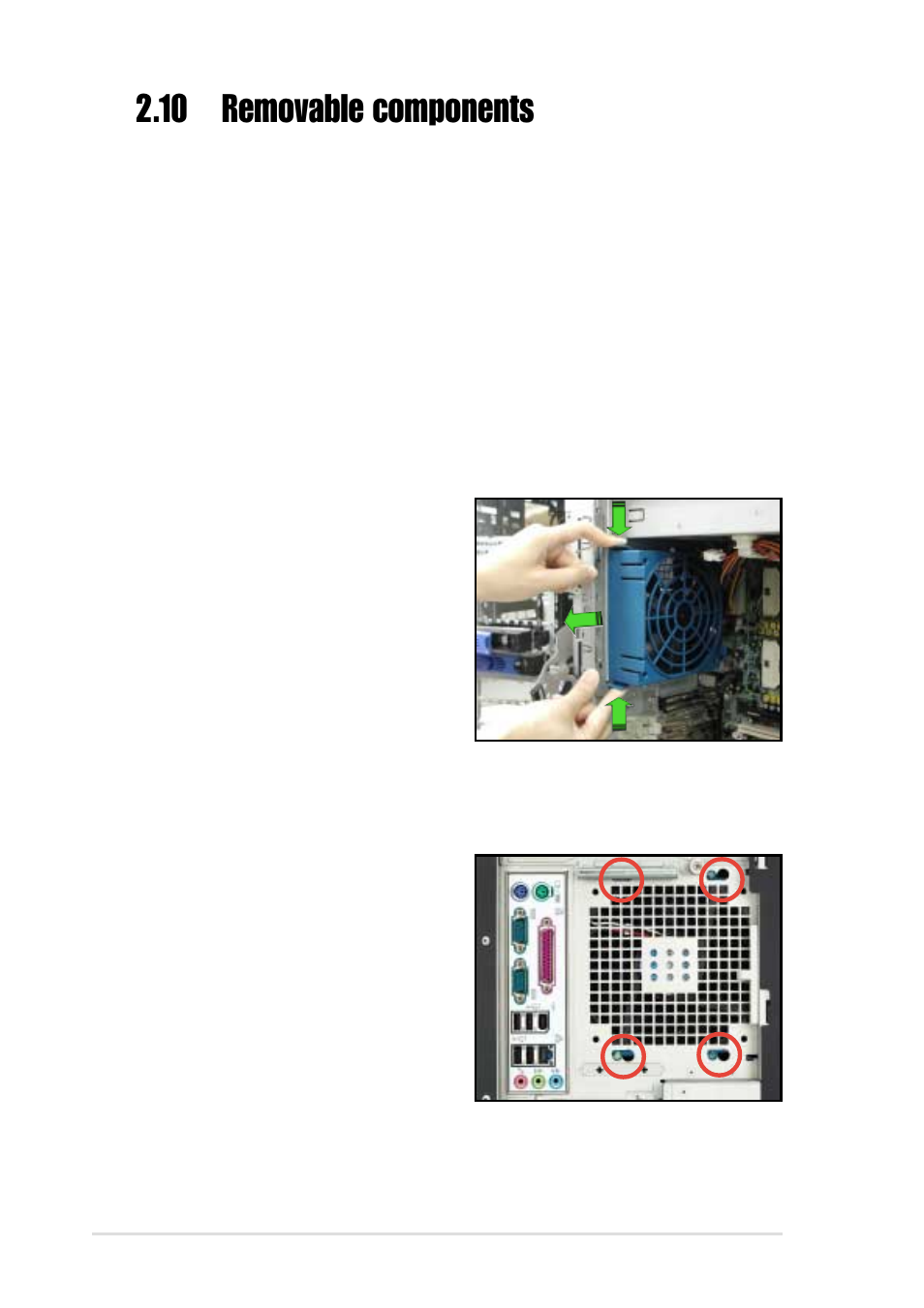 10 removable components, 1 chassis fan | Asus Xeon 5U Rackmount Server AP1720-E1 User Manual | Page 52 / 78