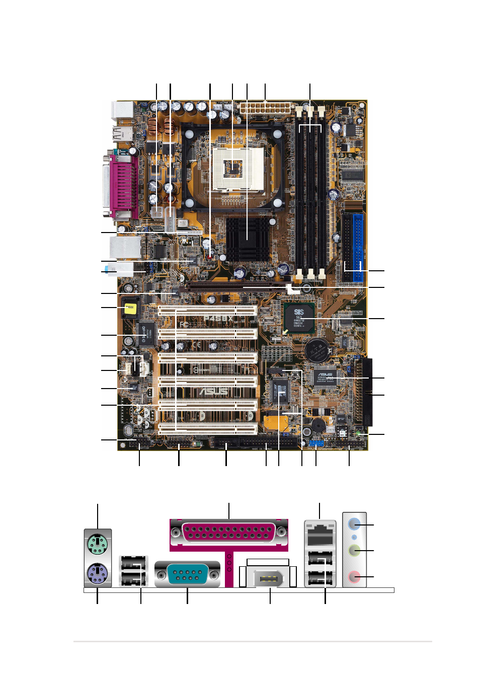 1 component locations | Asus P4S8X User Manual | Page 15 / 144