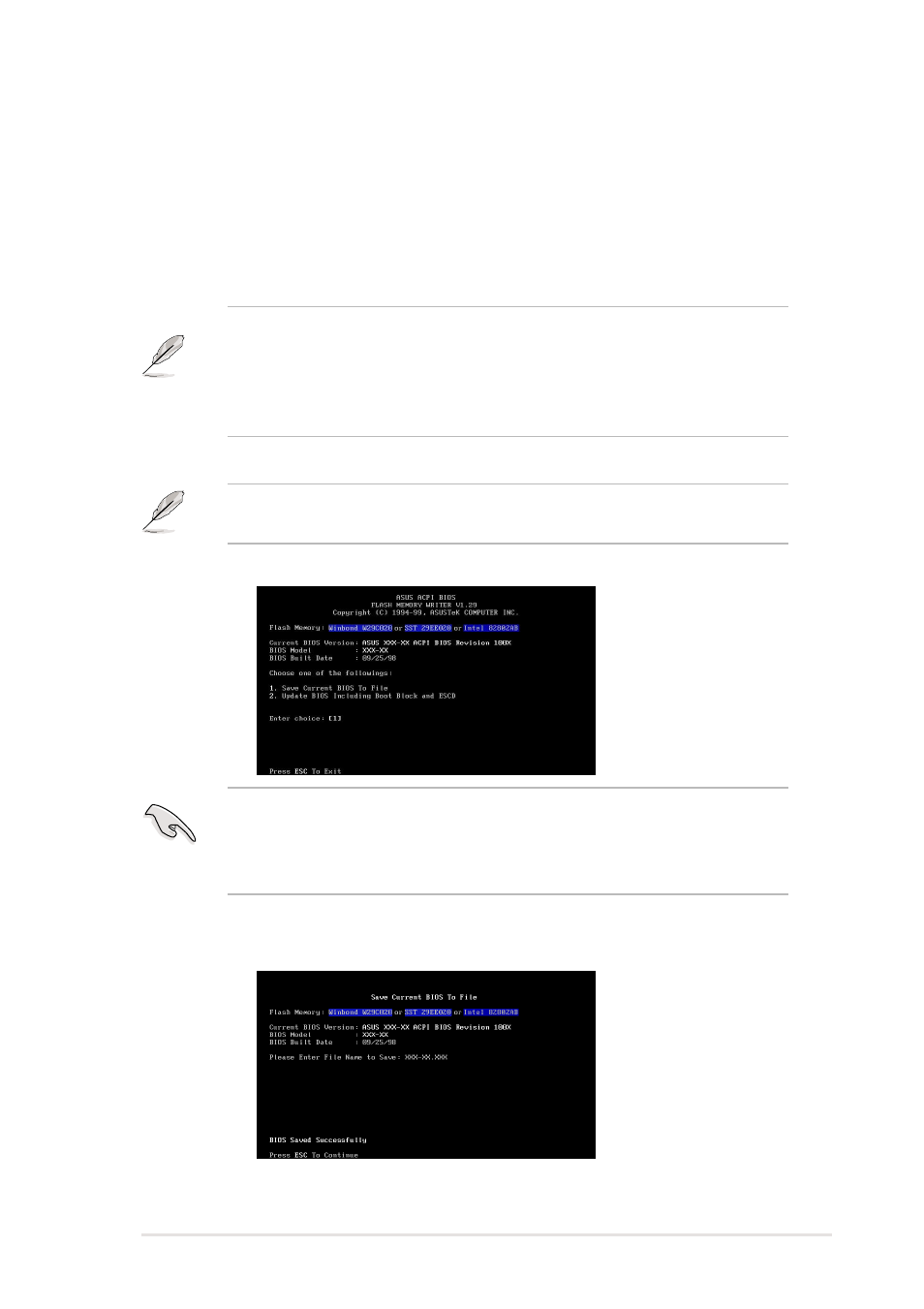 2 using aflash from a floppy disk | Asus P4S8X User Manual | Page 63 / 144