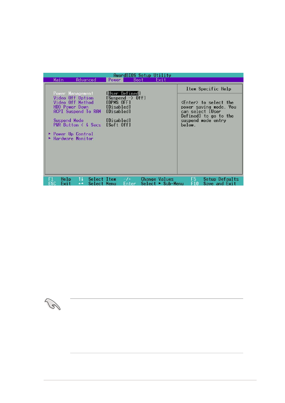 5 power menu | Asus P4S8X User Manual | Page 87 / 144