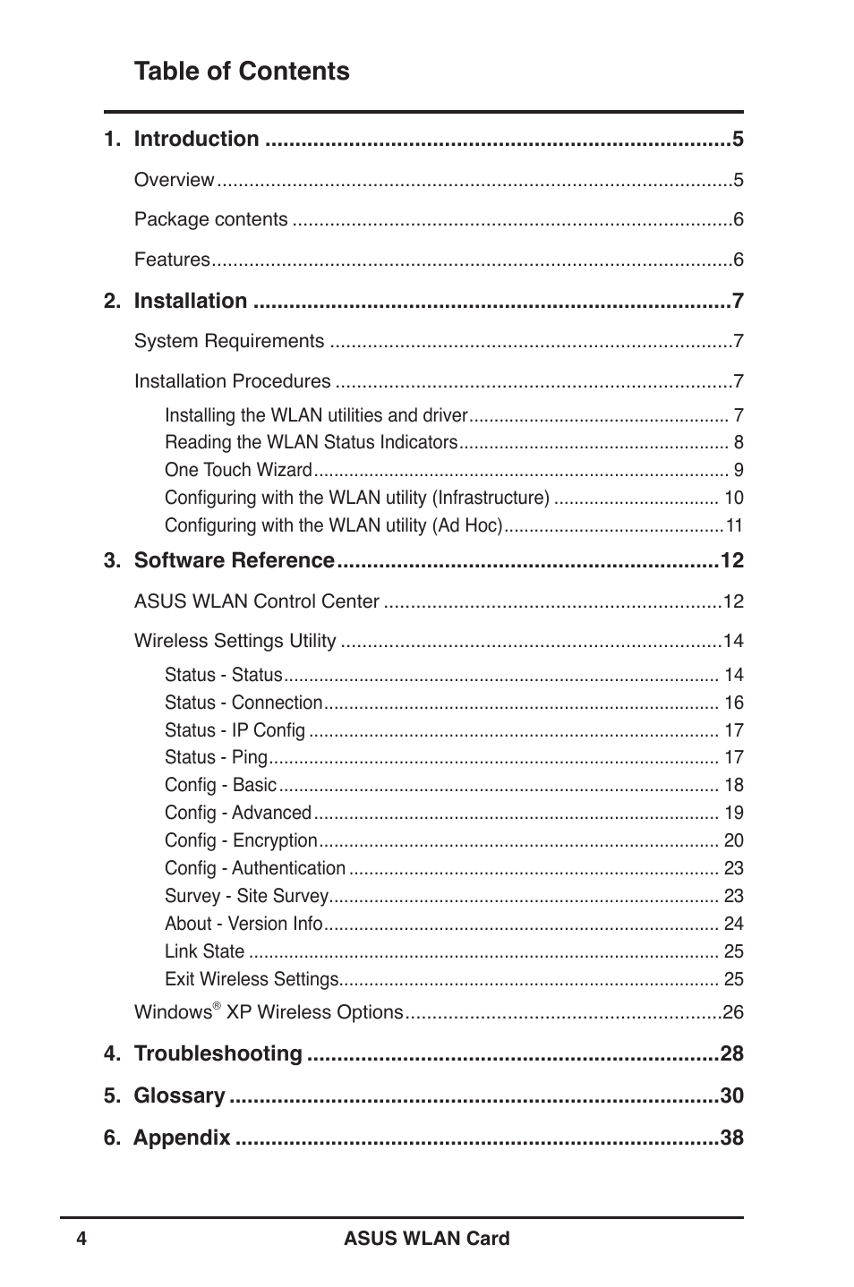 Asus WL-106gM User Manual | Page 4 / 39