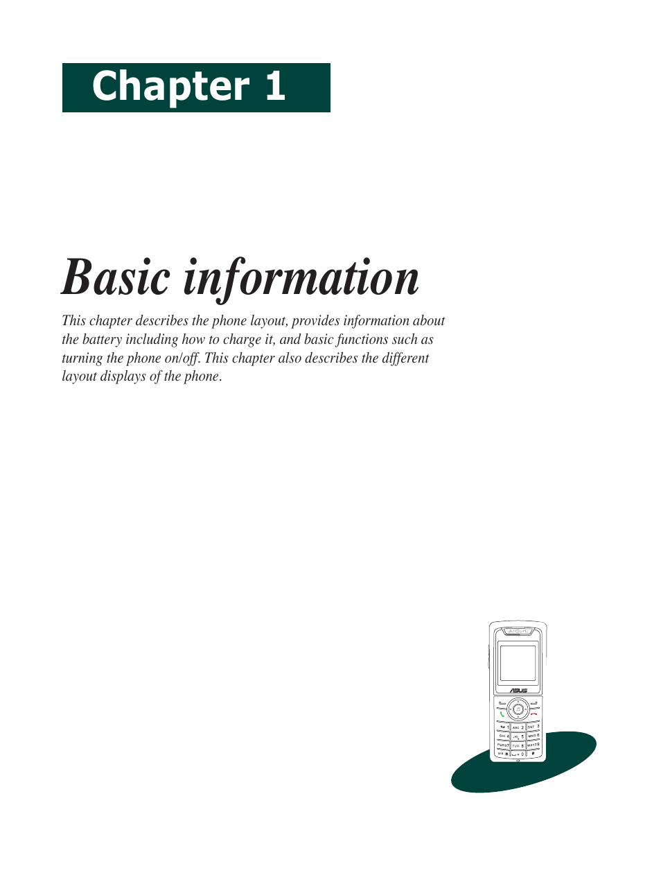 Basic information, Chapter 1 | Asus AiGuru S2 User Manual | Page 15 / 106