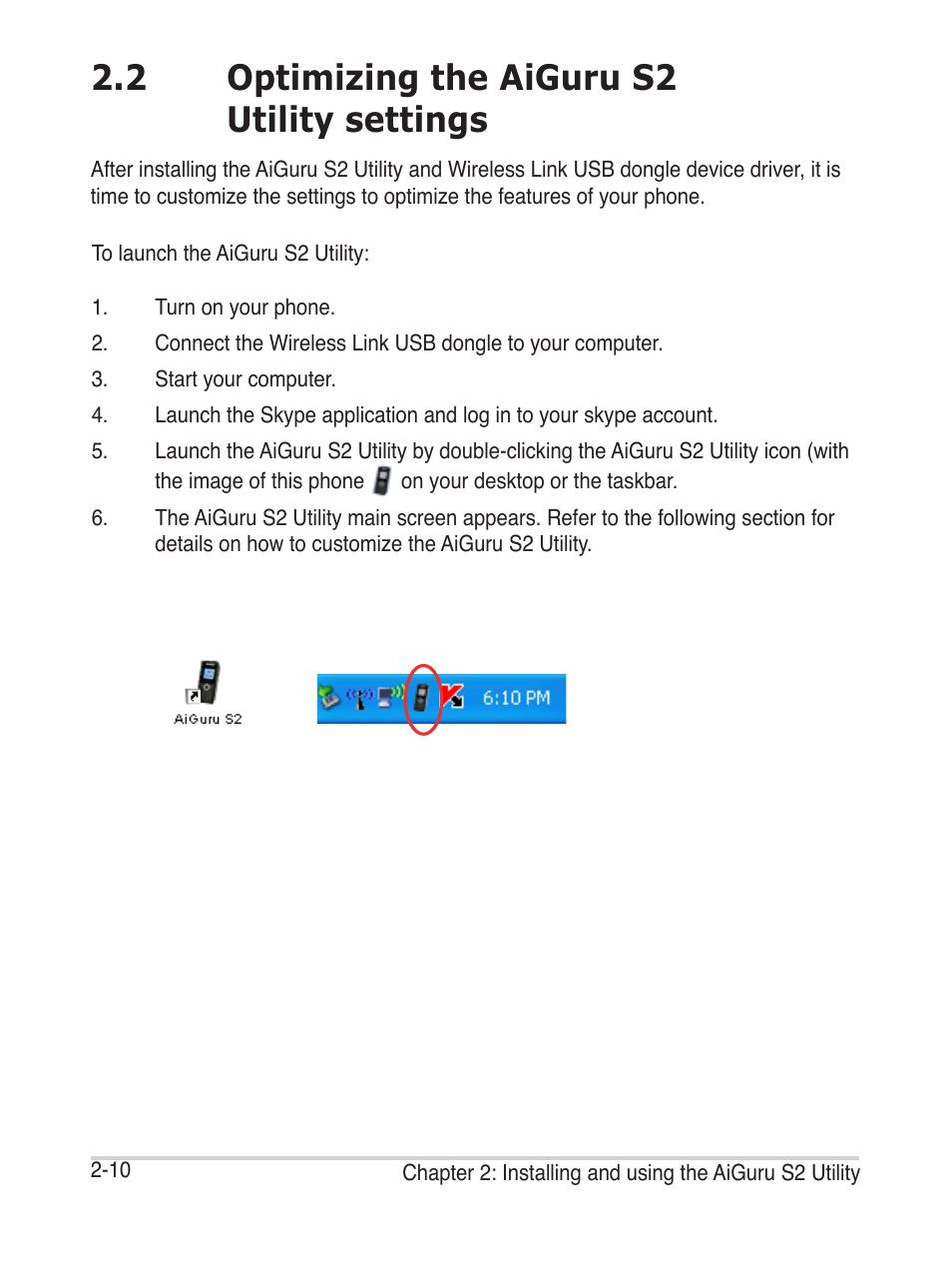 2 optimizing the aiguru s2 utility settings | Asus AiGuru S2 User Manual | Page 32 / 106