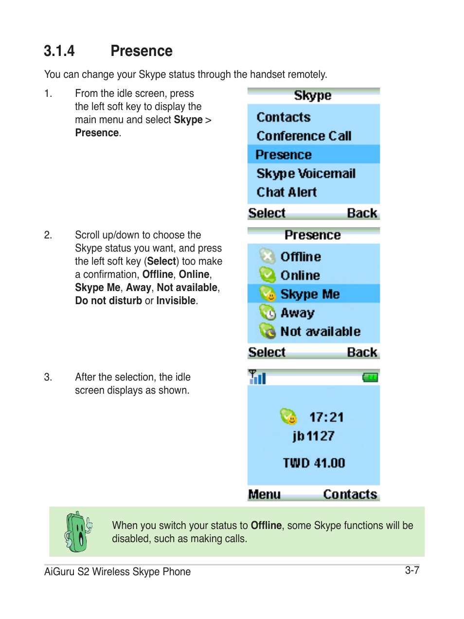 4 presence | Asus AiGuru S2 User Manual | Page 47 / 106