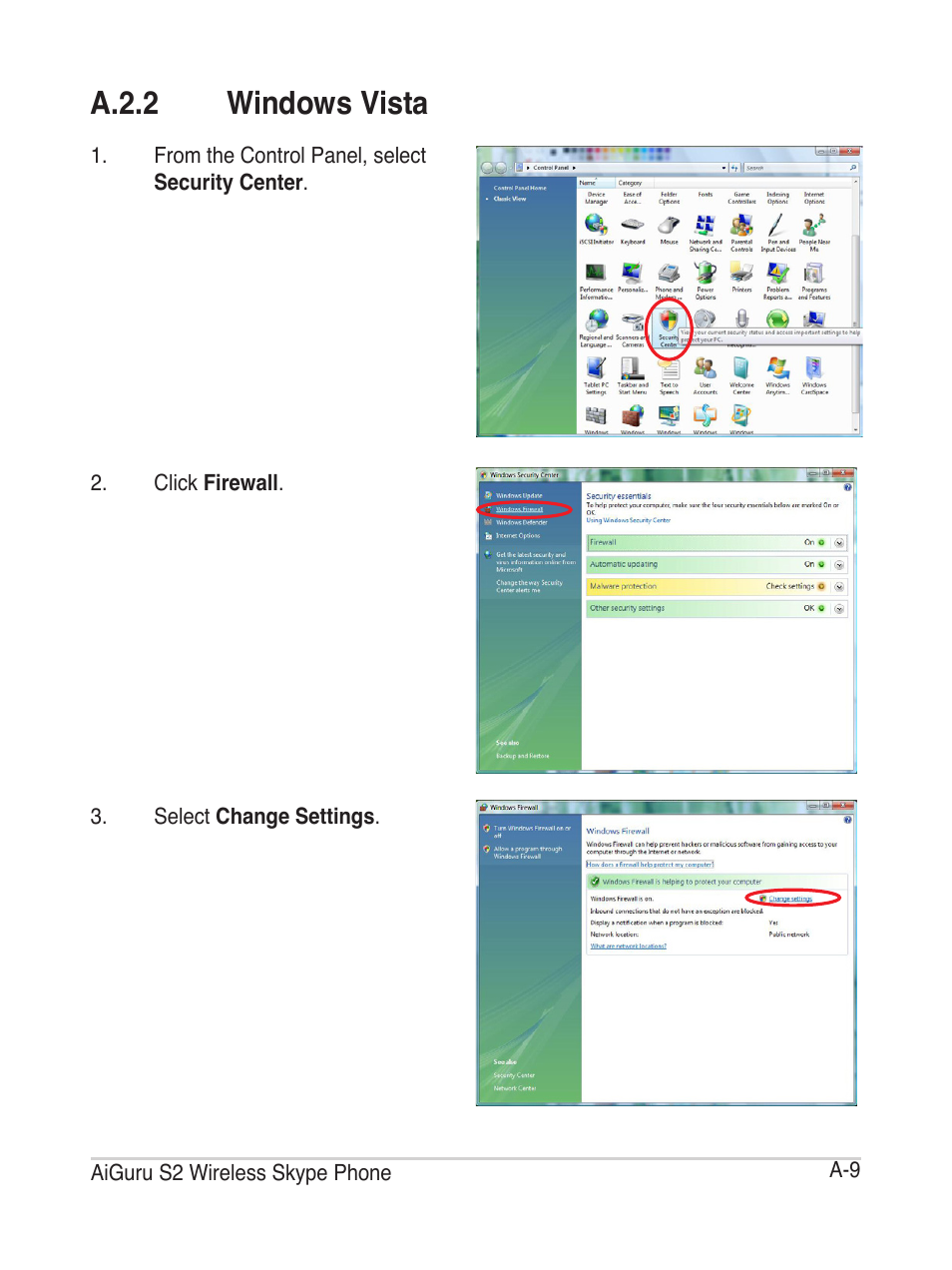 A.2.2 windows vista | Asus AiGuru S2 User Manual | Page 85 / 106