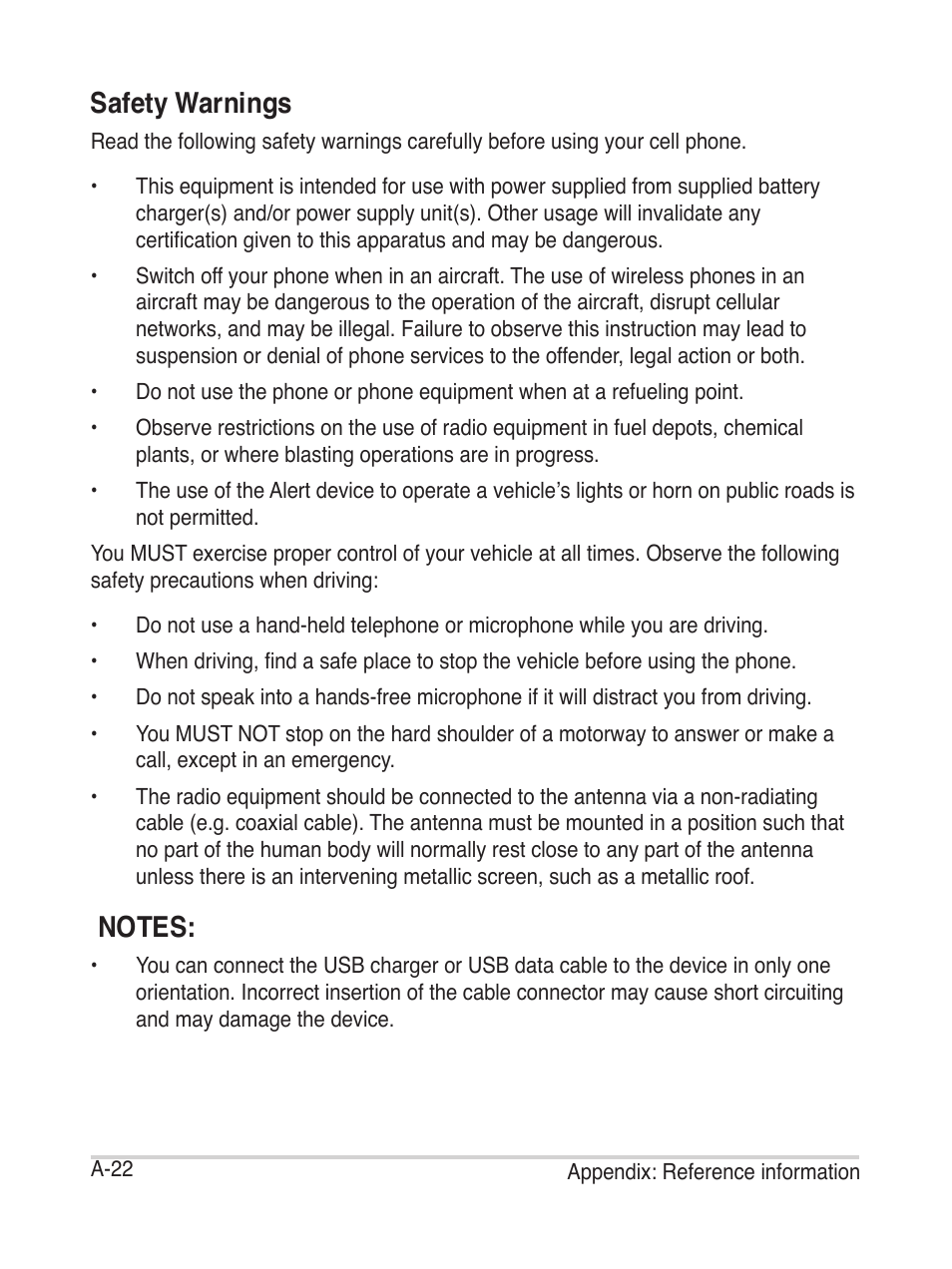 Safety warnings | Asus AiGuru S2 User Manual | Page 98 / 106