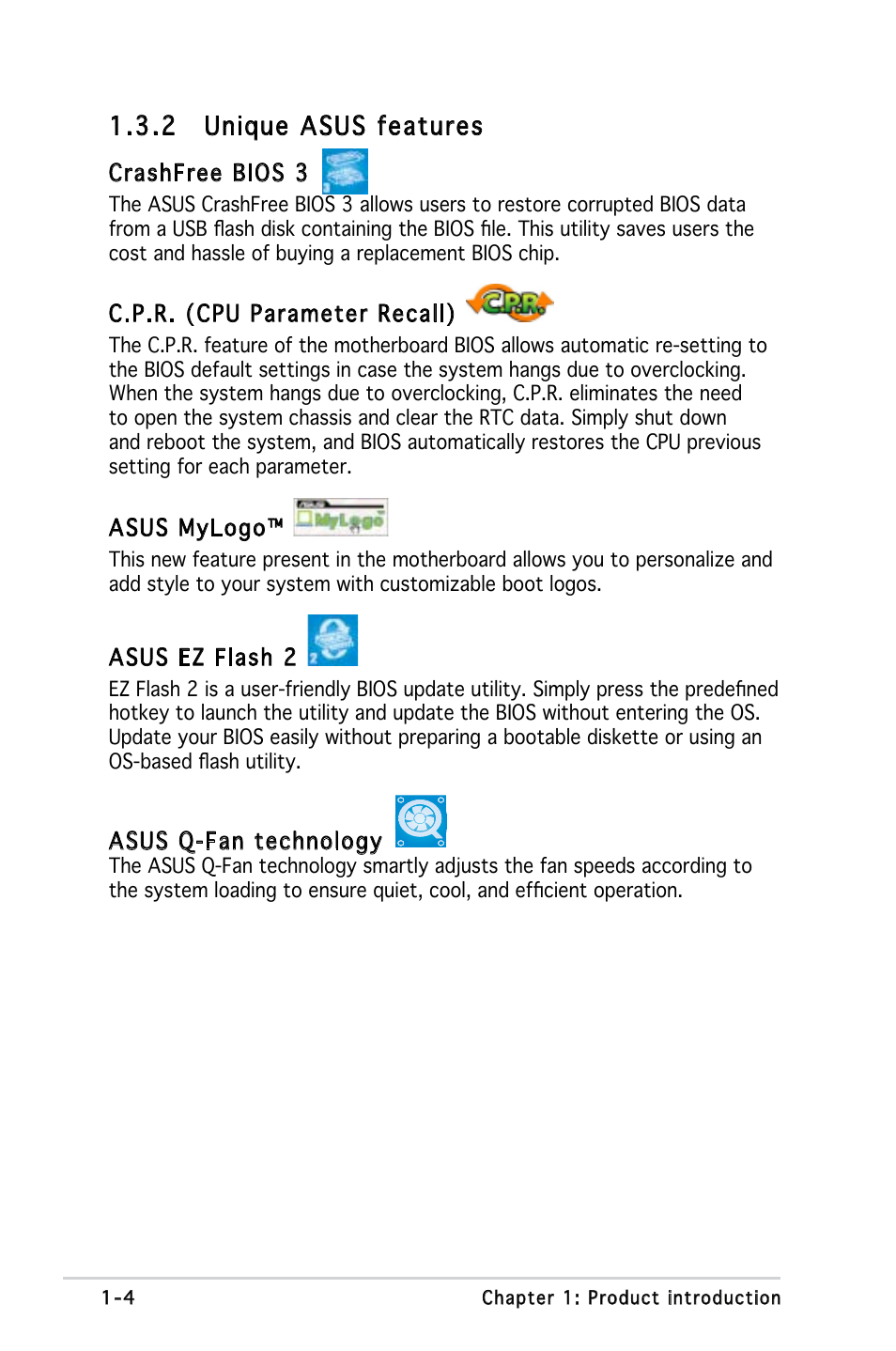 2 unique asus features | Asus Motherboard M2S-X User Manual | Page 16 / 86