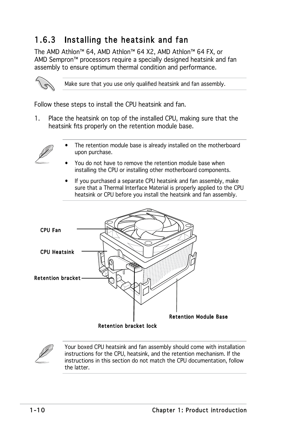 3 installing the heatsink and fan | Asus Motherboard M2S-X User Manual | Page 22 / 86