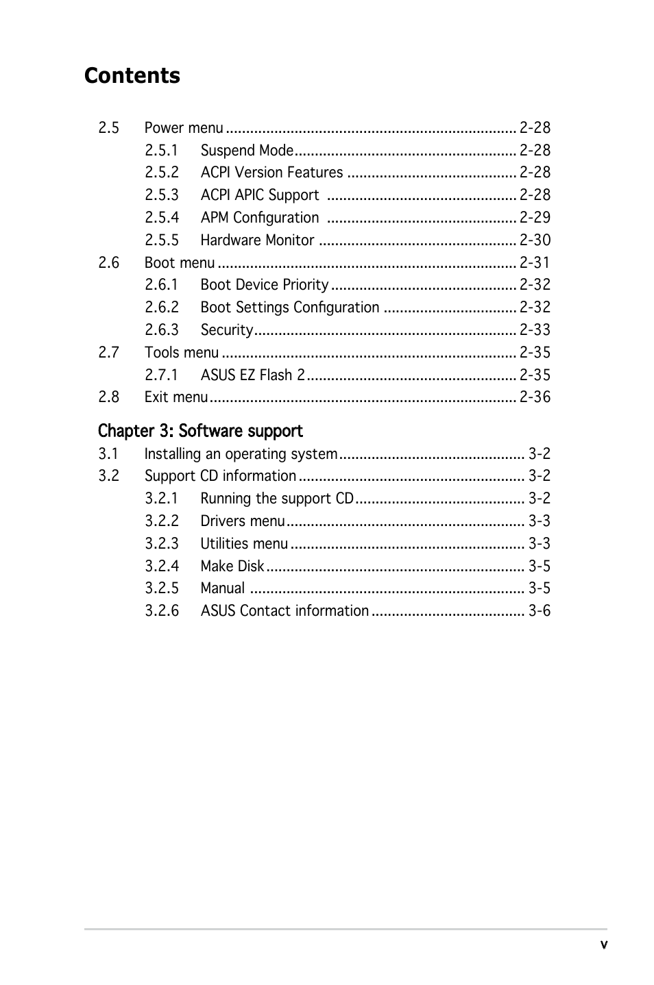 Asus Motherboard M2S-X User Manual | Page 5 / 86