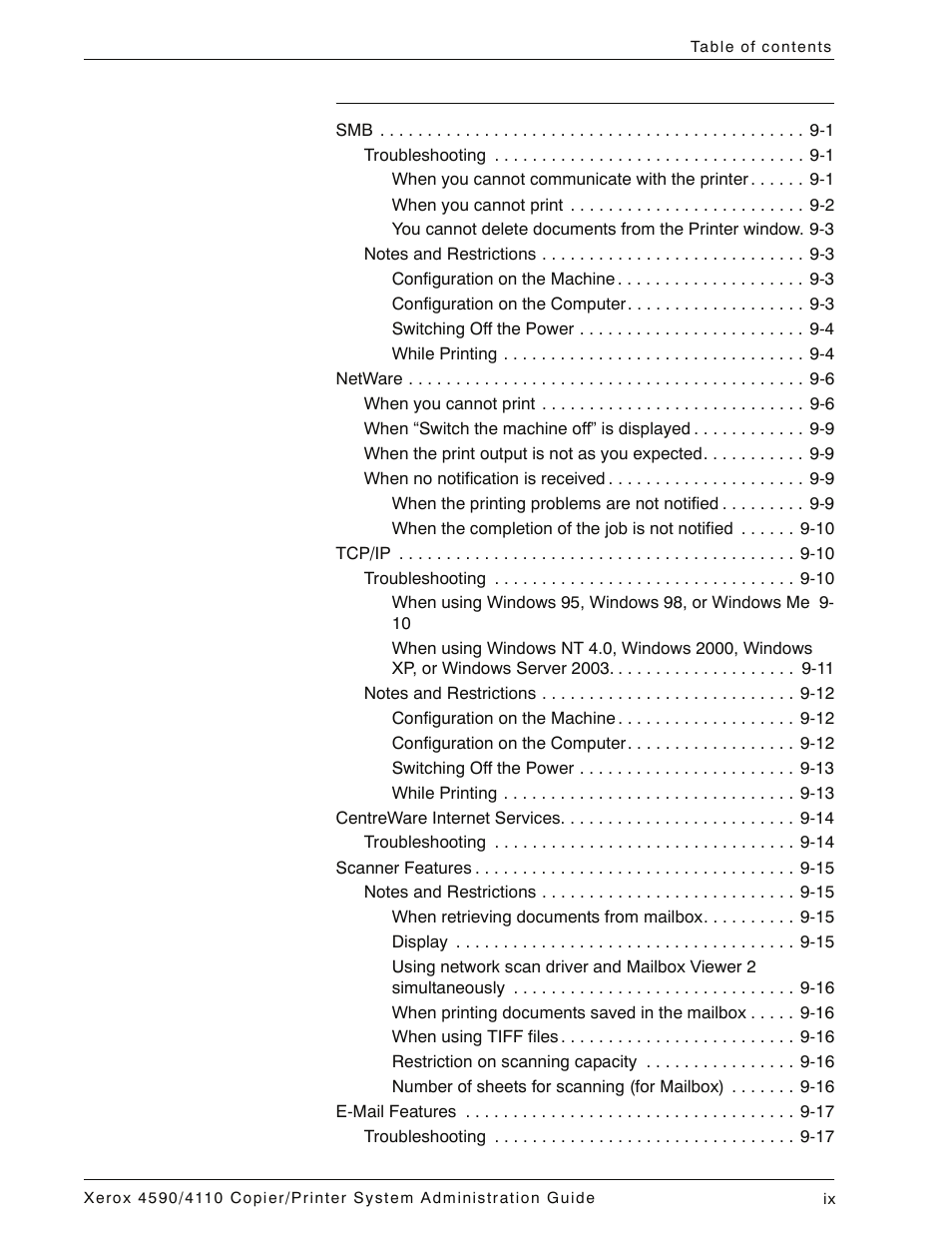 Xerox 4590 User Manual | Page 11 / 402