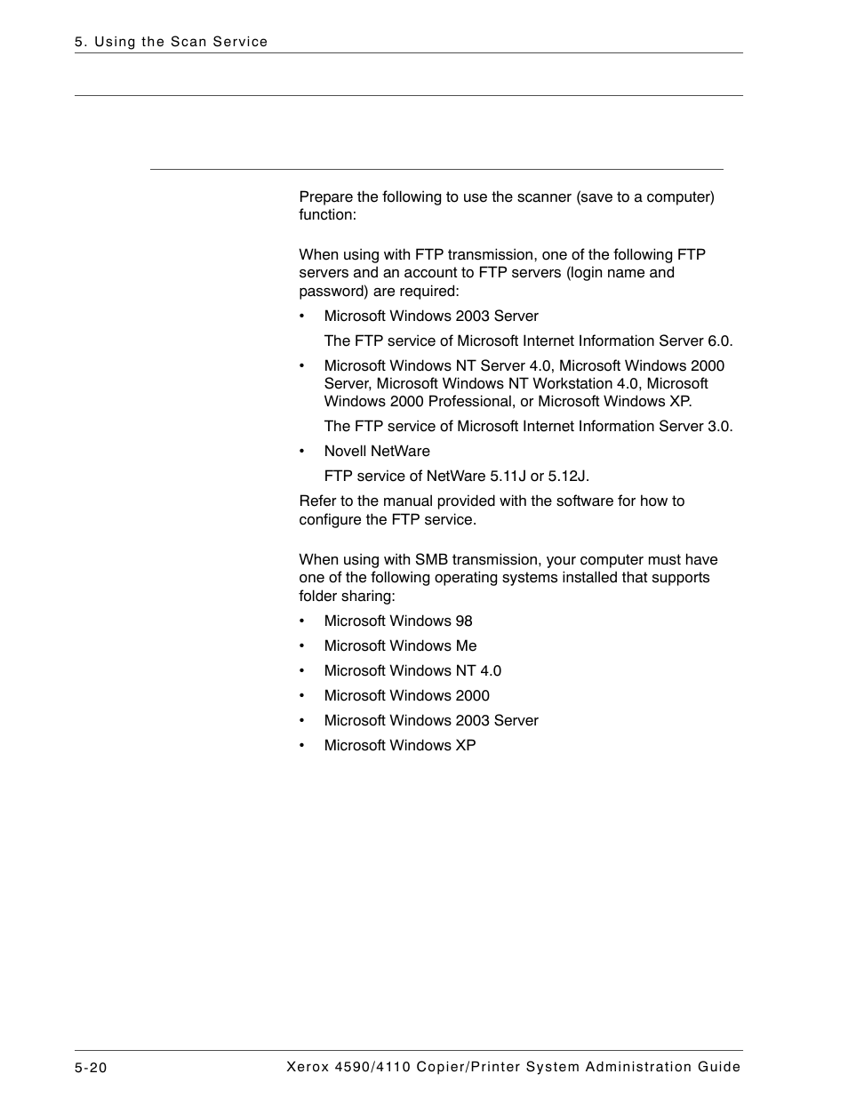 Configuration of the scanner (save to a computer), Preparations | Xerox 4590 User Manual | Page 112 / 402