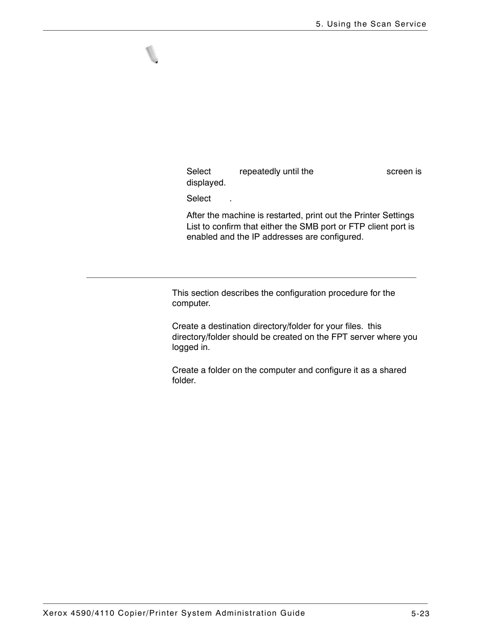 Configuration on the computer | Xerox 4590 User Manual | Page 115 / 402