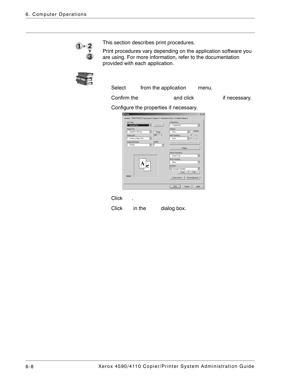 Printing | Xerox 4590 User Manual | Page 126 / 402