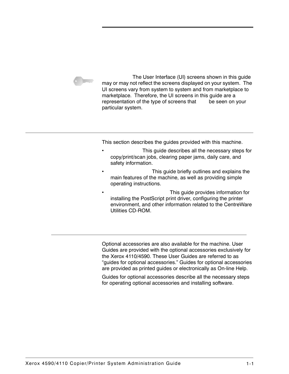 Overview, Related information sources, Guides for optional accessories | Xerox 4590 User Manual | Page 13 / 402